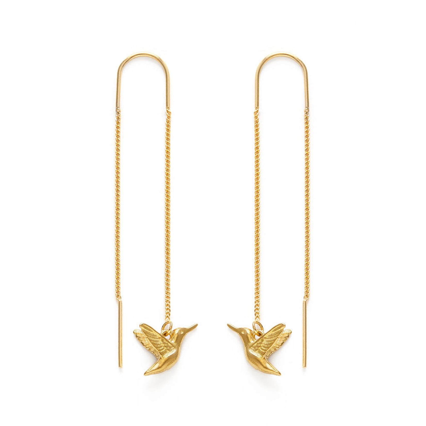A Mano Hummingbird Threader Earrings
