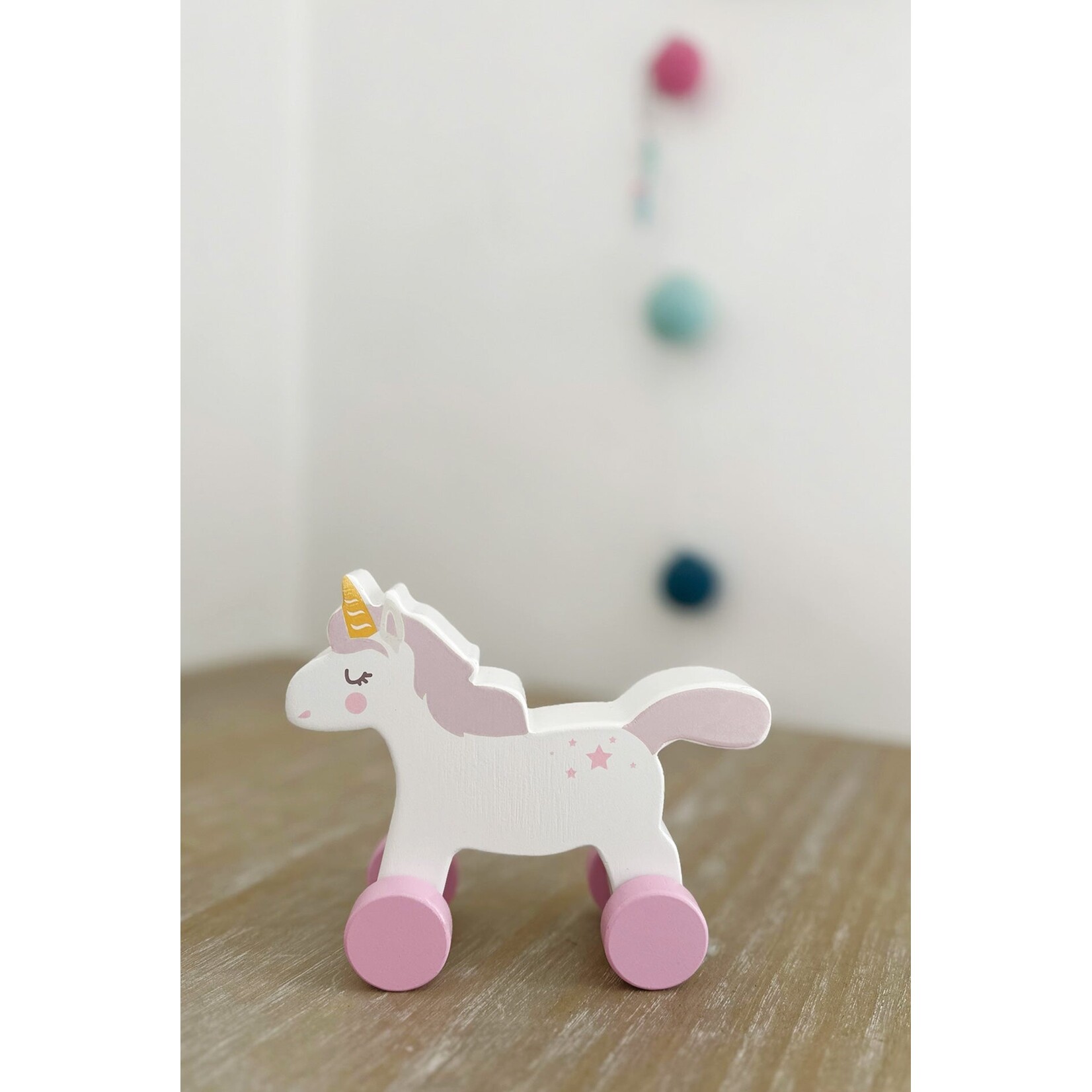 Mentari Toys Magic Unicorn Push-Along Toy