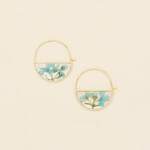 Scout Curated Wears Blue Pressed Flower Earrings