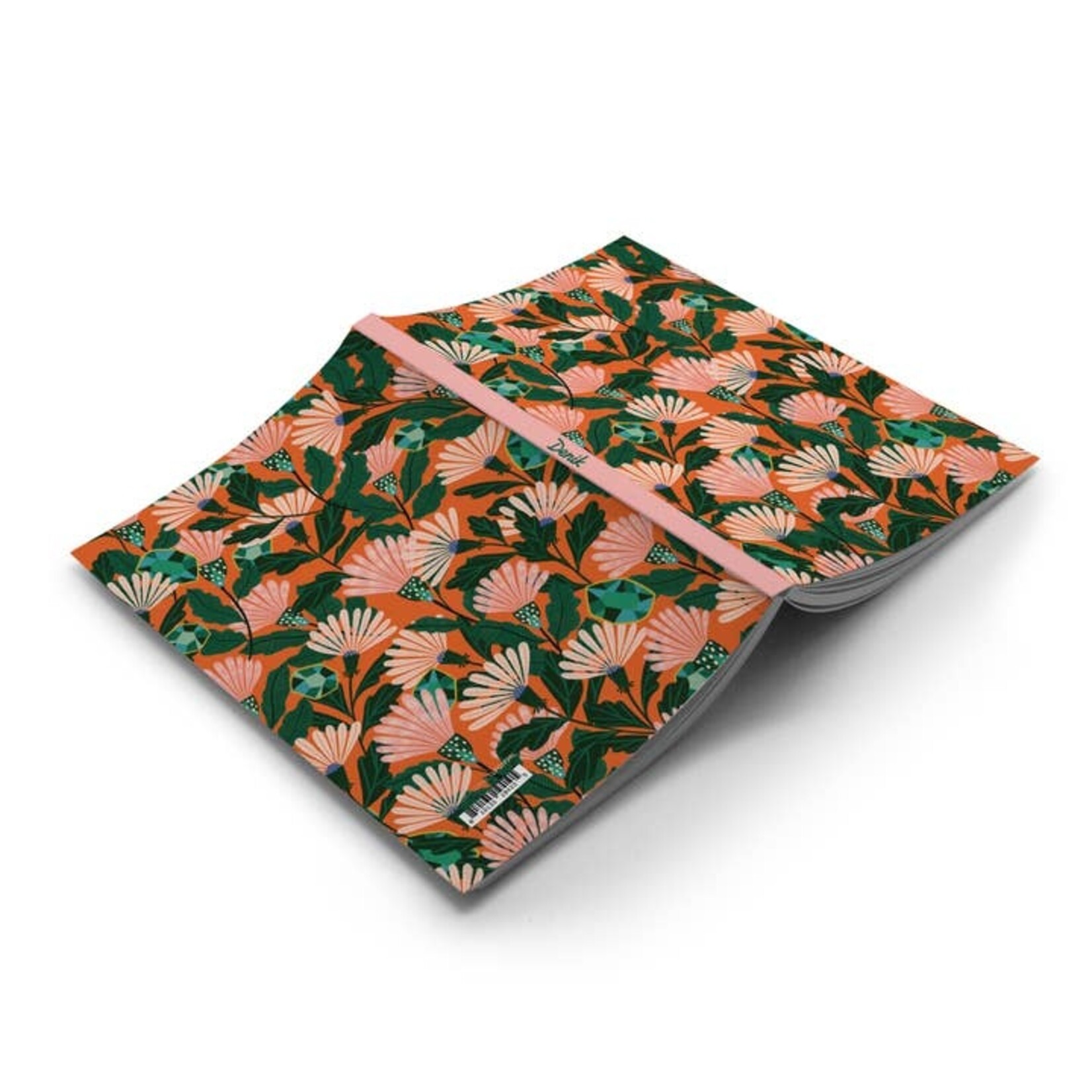 Denik Orange Floral Notebook