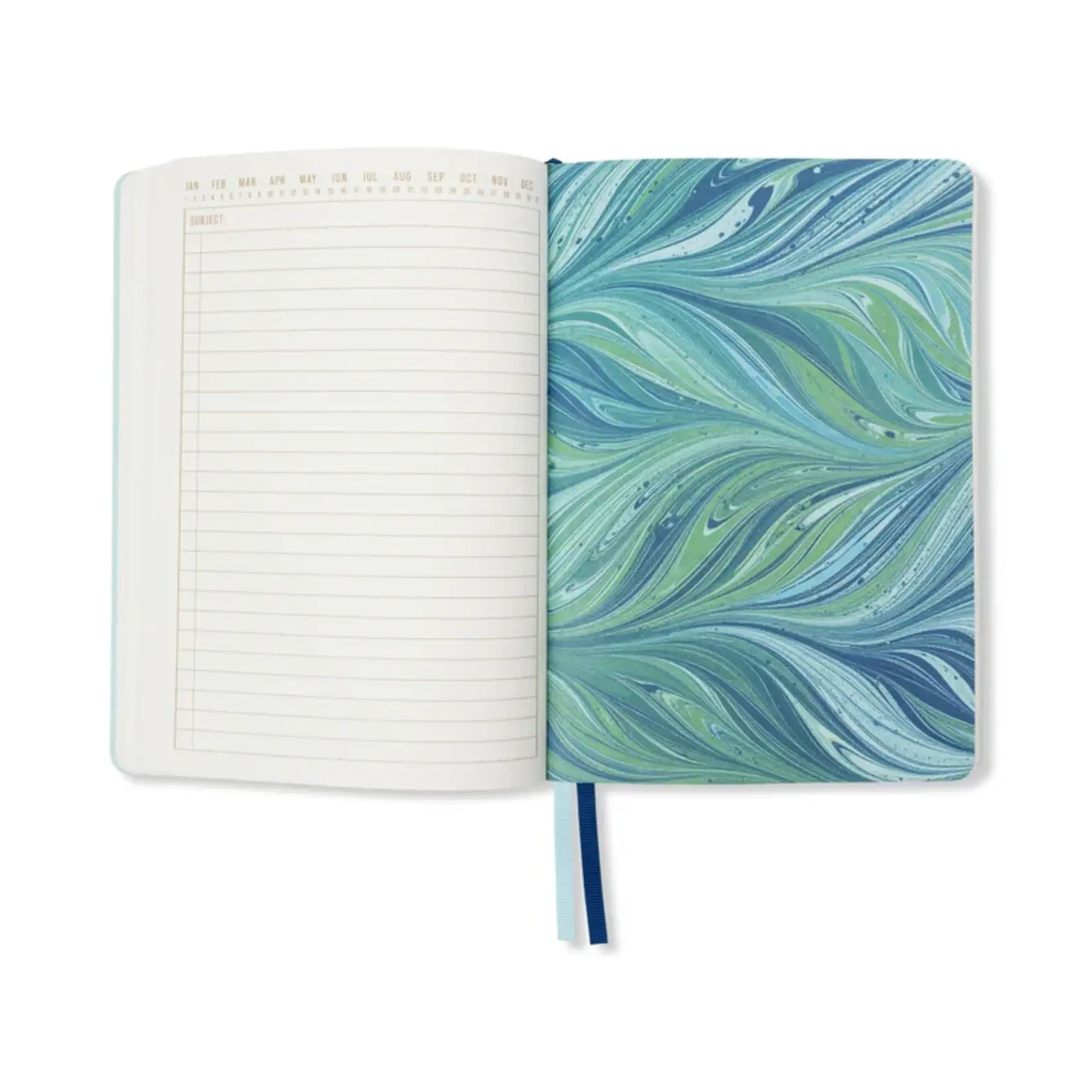 Designworks Teal Marbling Softcover Journal