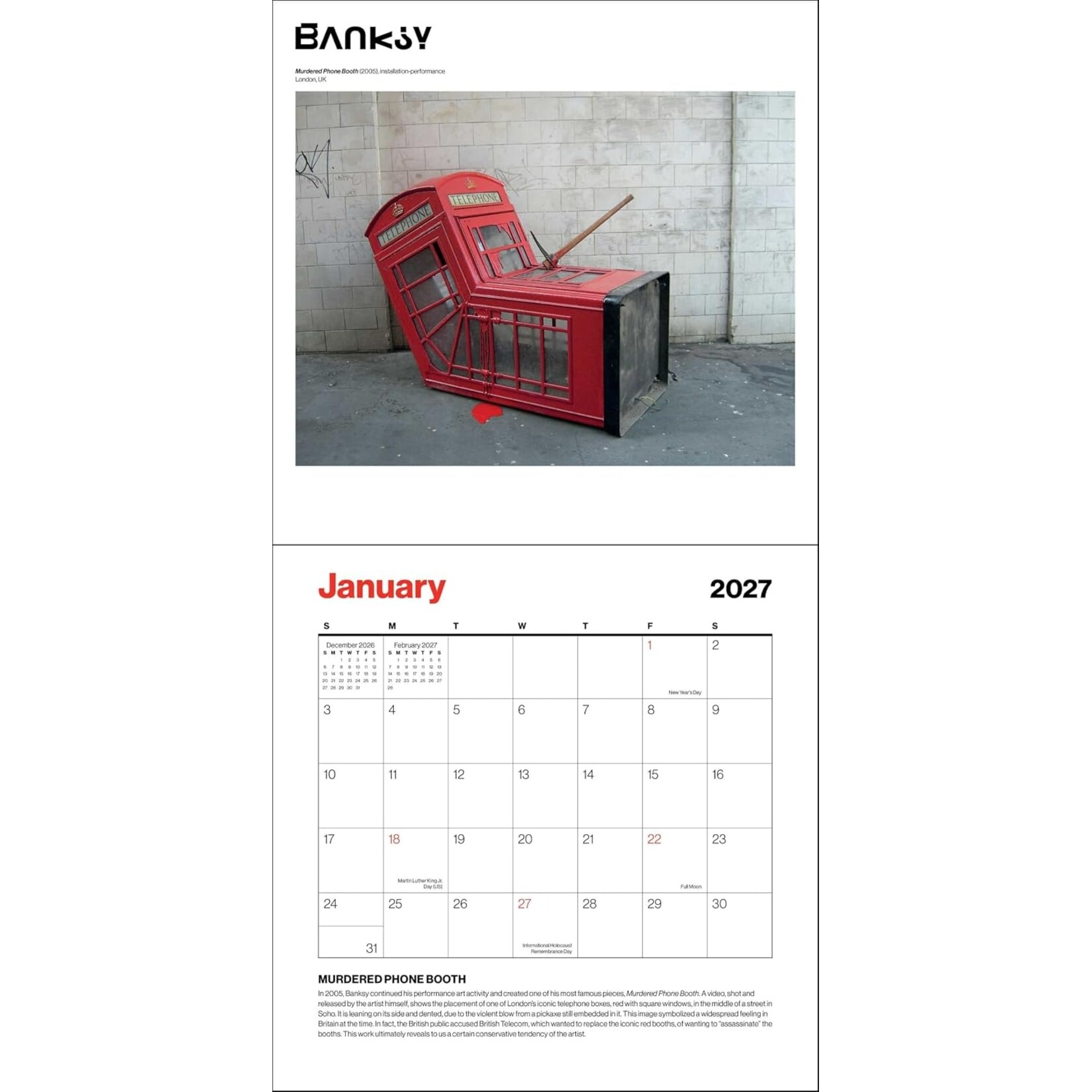 Banksy Wall Calendar 2027