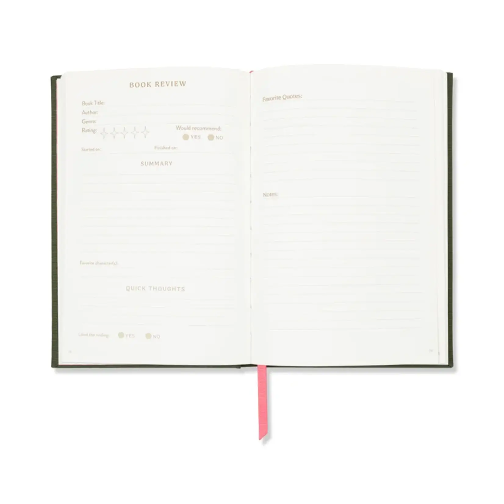 Designworks Book Club Self Help Reading Journal