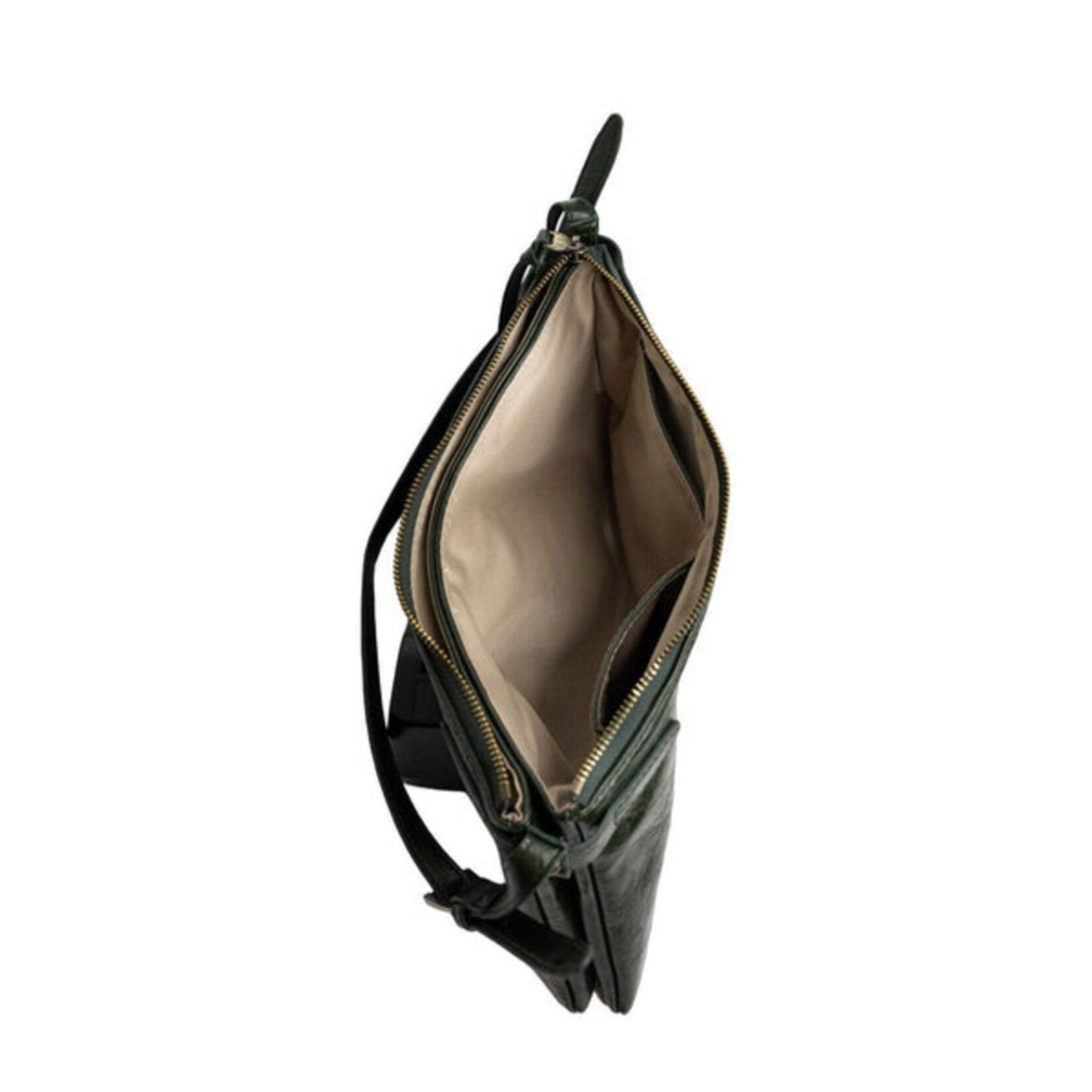 Joy Accessories Eve Trapeze Shoulder Bag in Deep Forest