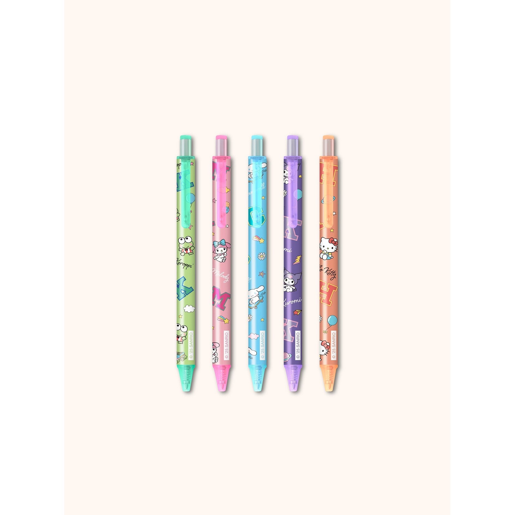 Studio oh! Hello Kitty and Friends College Letters Blue Gel Pen Set