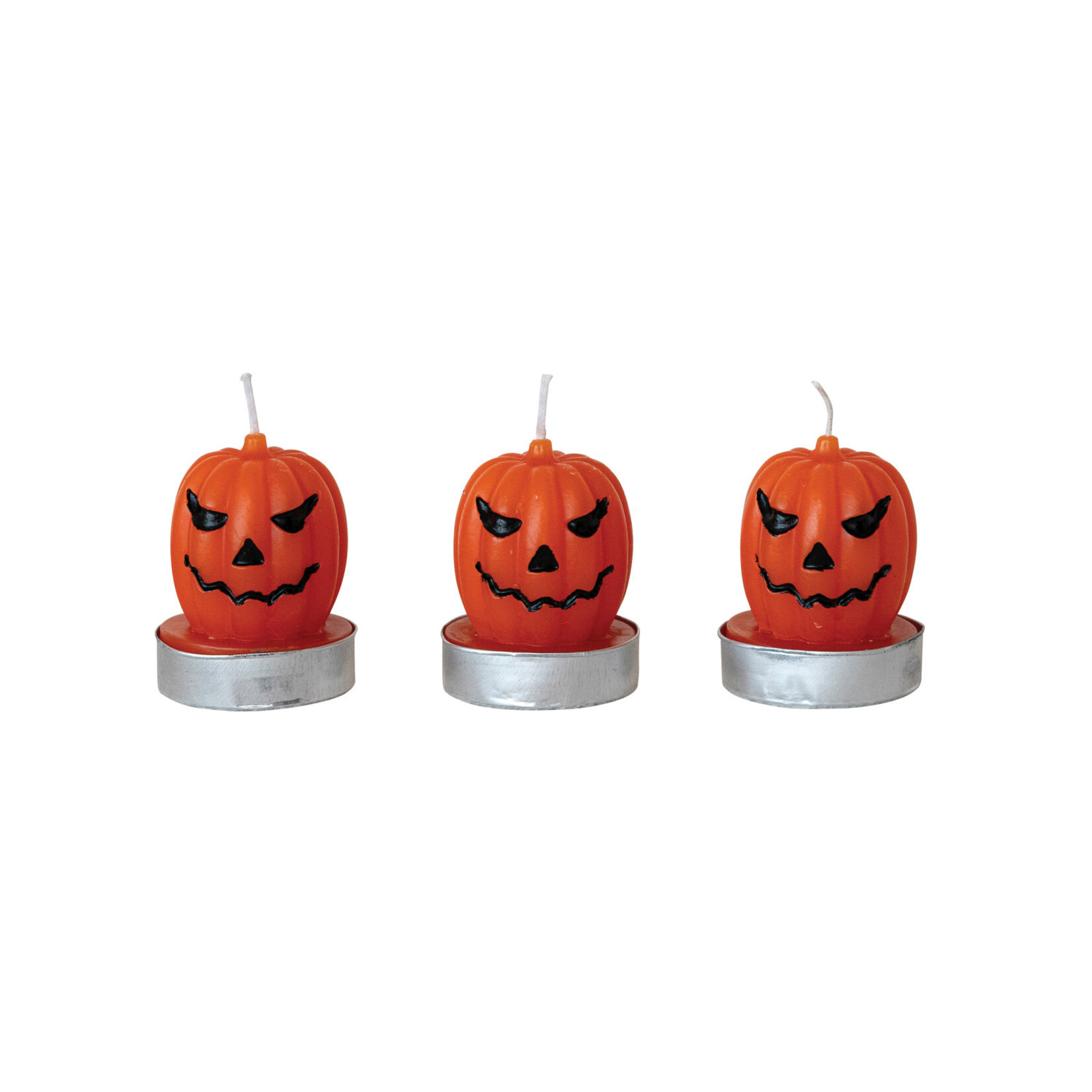Creative Coop Jack-O-Lantern Tealight Candles Set