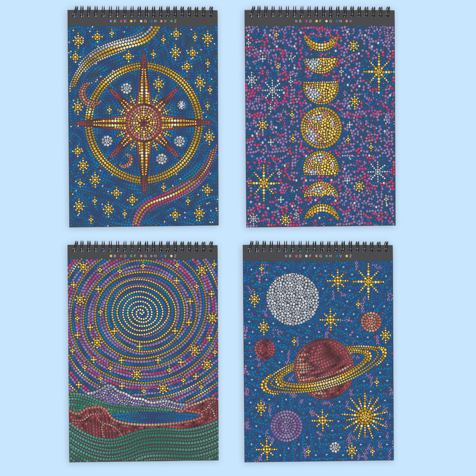 Metallic Into the Galaxy Dot by Letter FlowArt