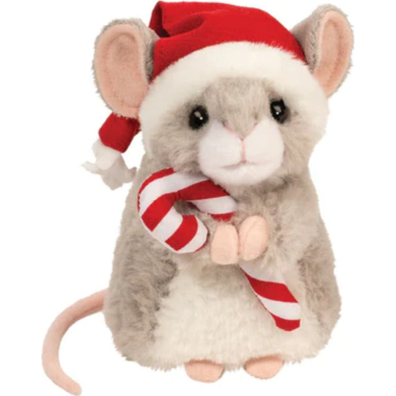 Douglas Toys Santa Hat & Candy Cane Merrie Mouse