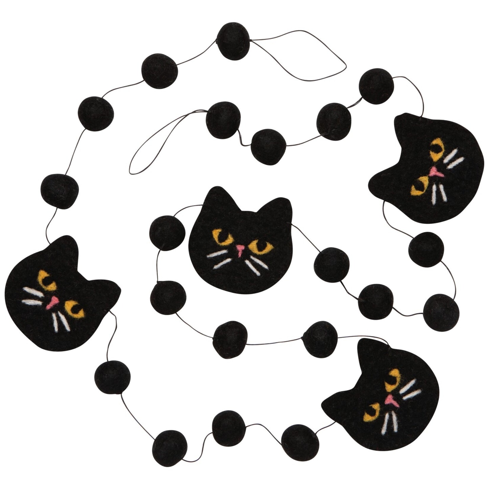 Now Designs Black Cat Felt Garland