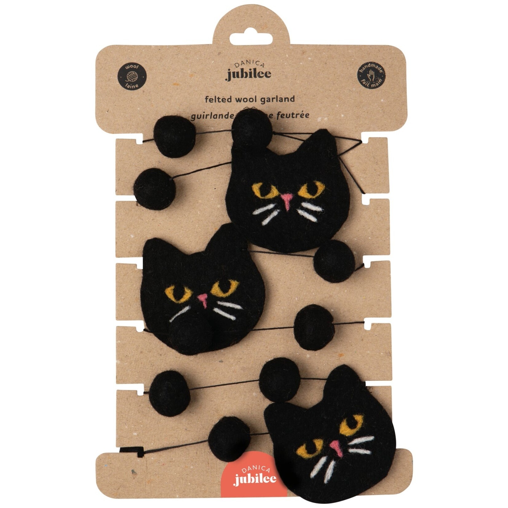 Now Designs Black Cat Felt Garland