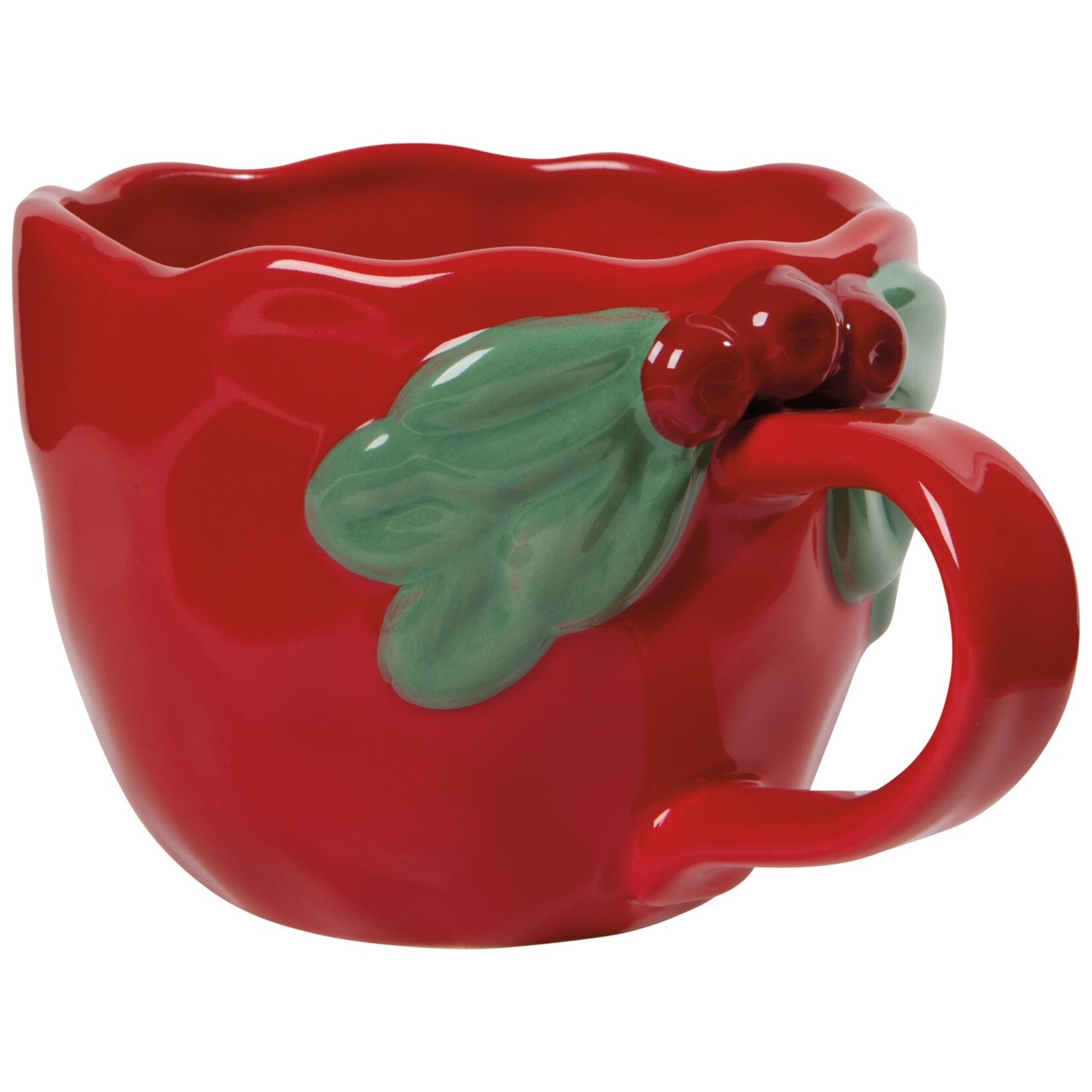 Now Designs Mistletoe Red Christmas Sculpted Mug