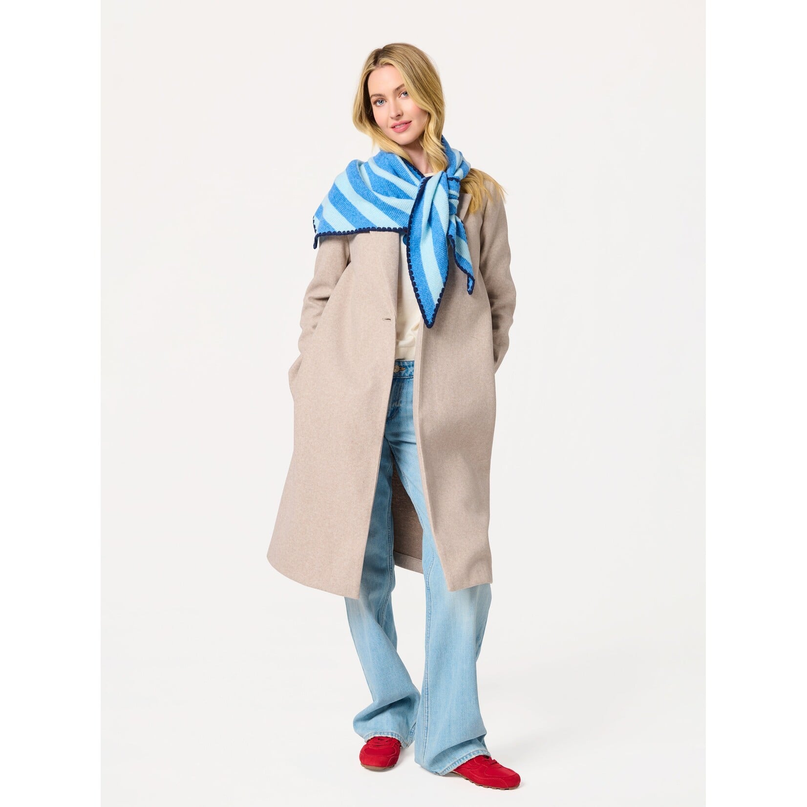shiraleah Joy Large Triangle Scarf in Blue