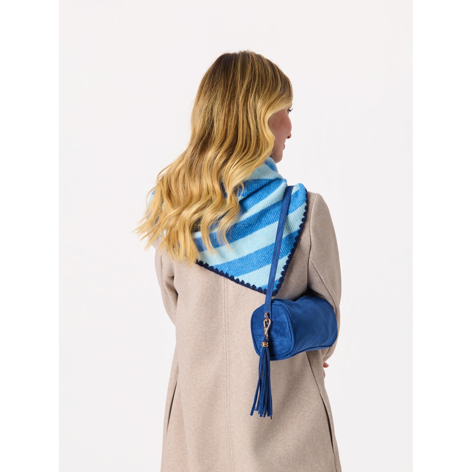 shiraleah Joy Large Triangle Scarf in Blue