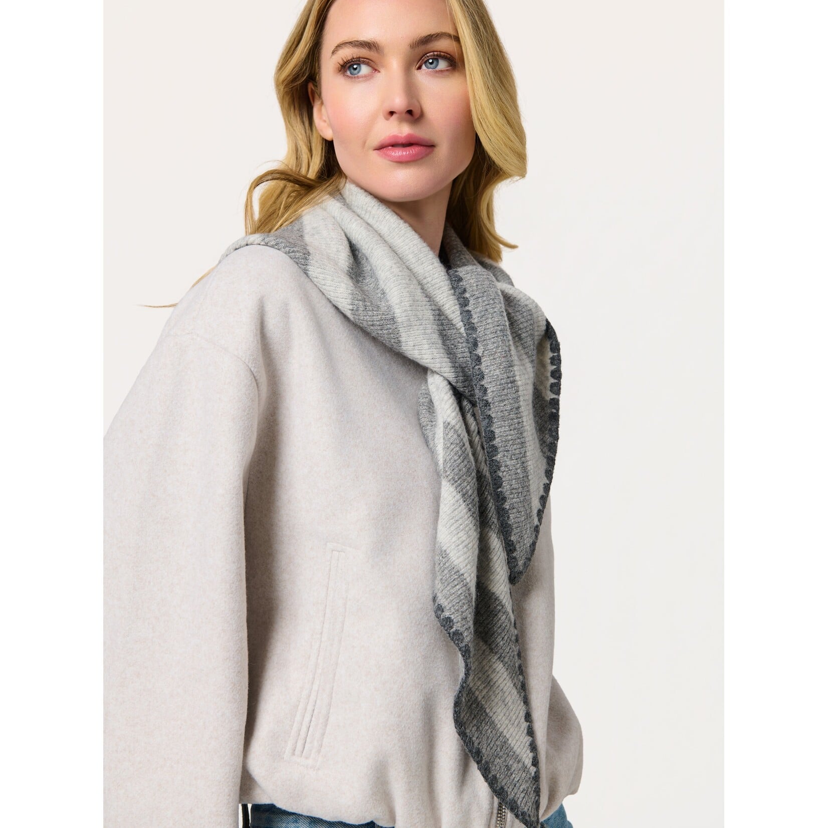 shiraleah Joy Large Triangle Scarf in Grey