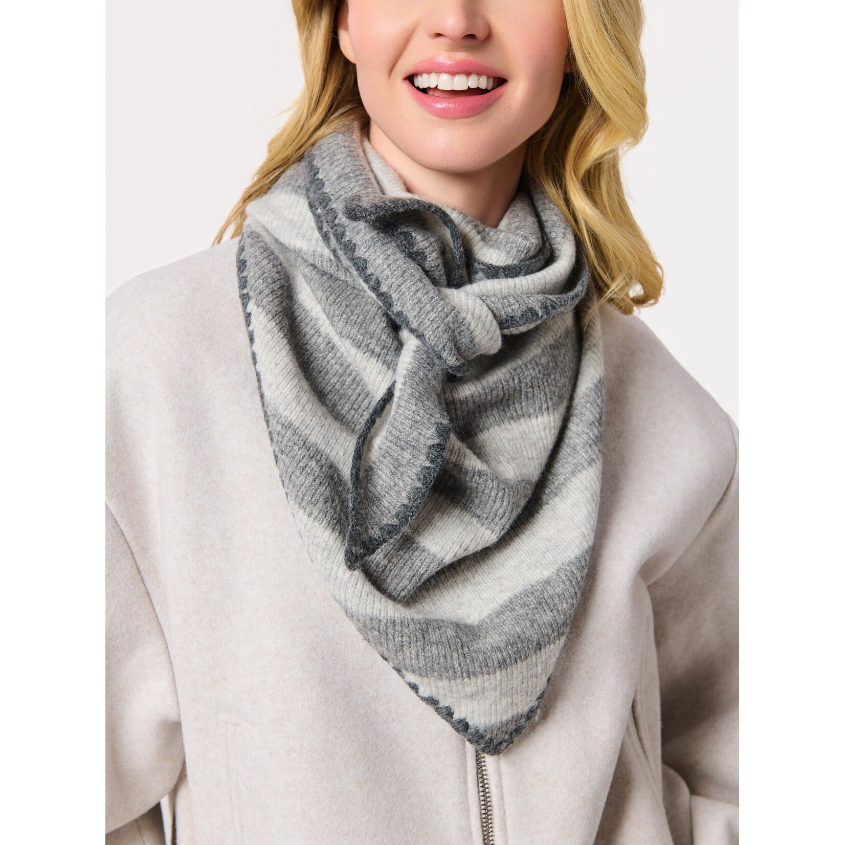 shiraleah Joy Large Triangle Scarf in Grey