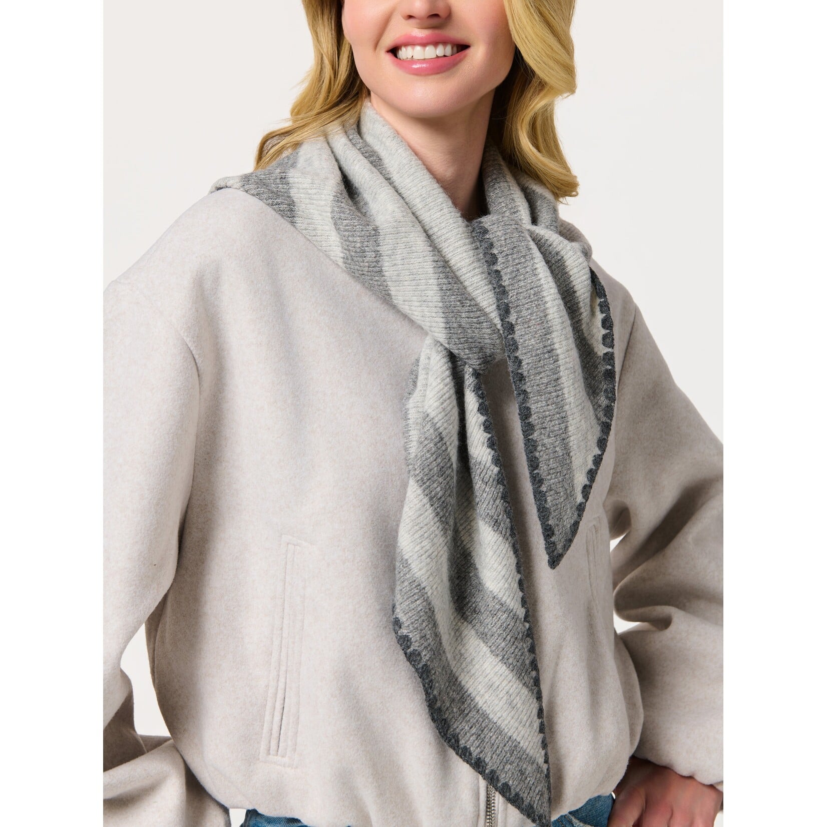 shiraleah Joy Large Triangle Scarf in Grey