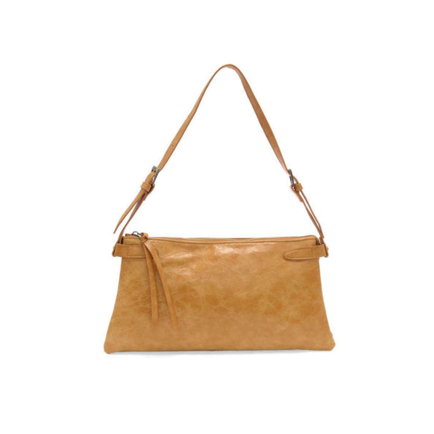 Joy Accessories Eve Trapeze Shoulder Bag in Camel
