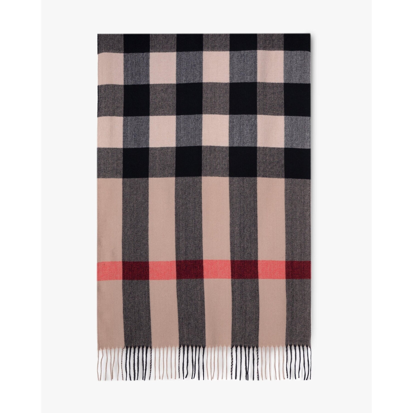 Original USA Plaidberry Long Scarf in Camel