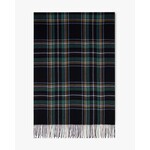 Original USA Modern Highland Plaid Fringe Scarf in Black