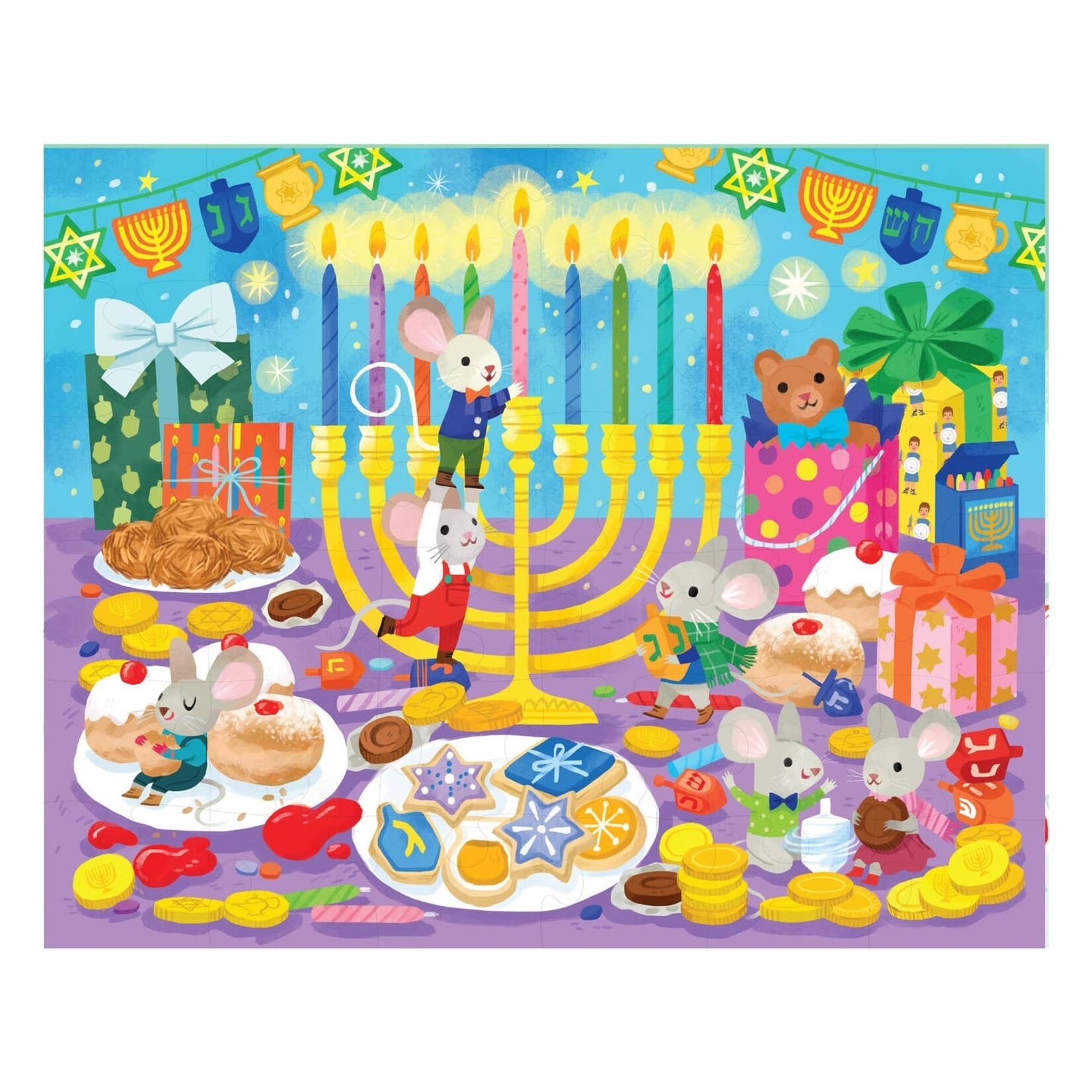 Hanukkah Lights Piece Puzzle