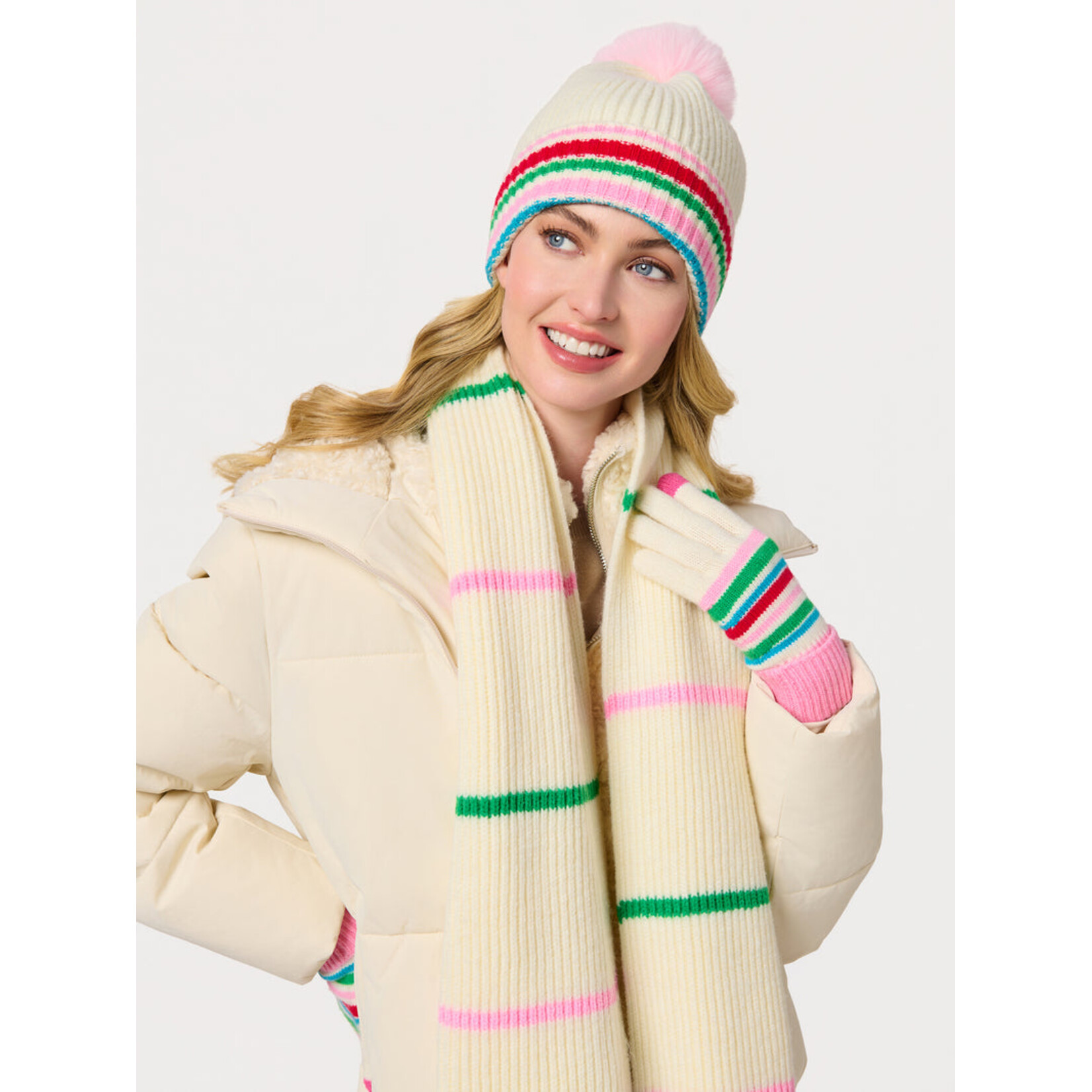 Elle Touchscreen Gloves in Ivory