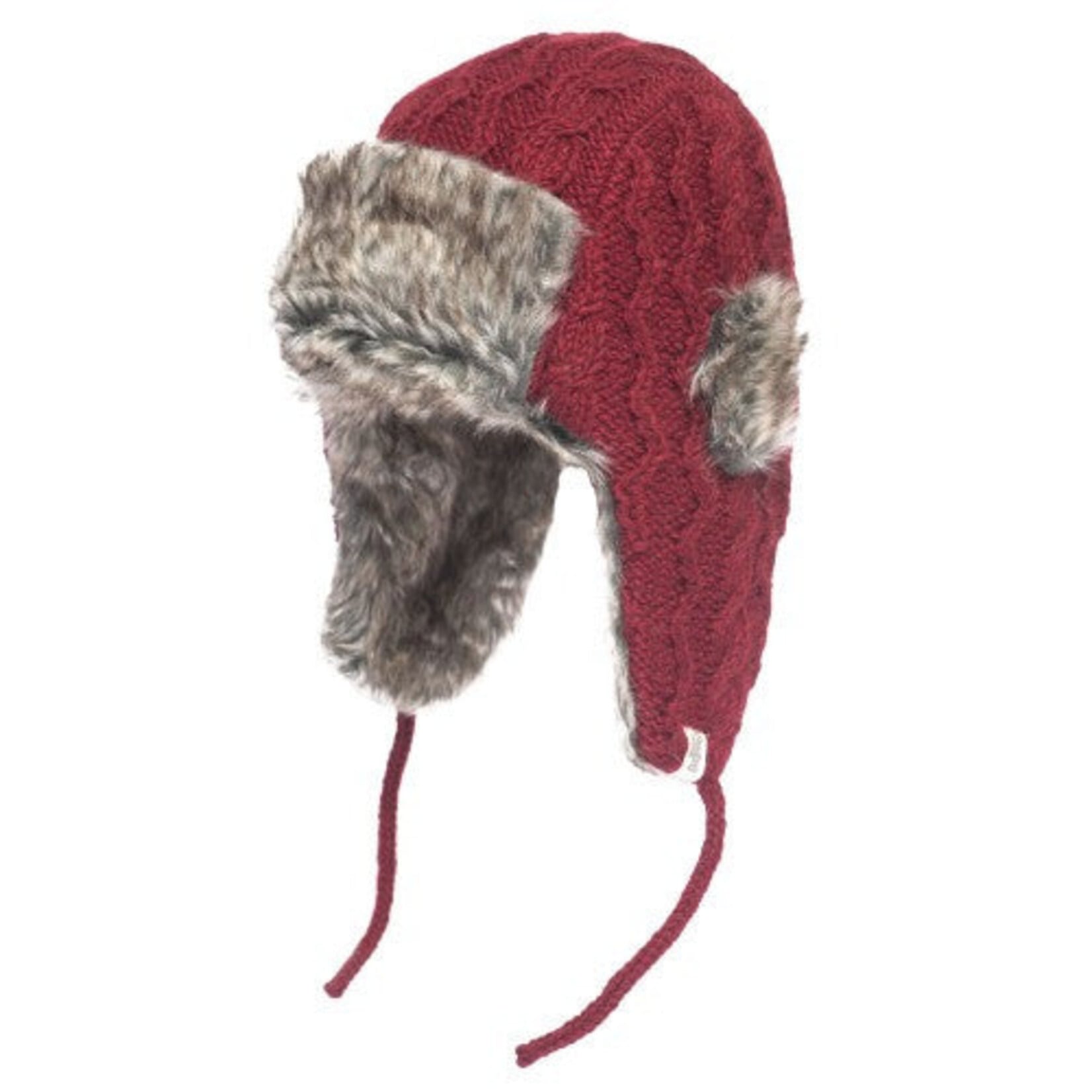 Nirvanna Designs Inc. Cable Knit Russian Hat in Burgundy