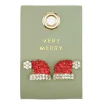 Very Merry Santa Hat Stud Earrings