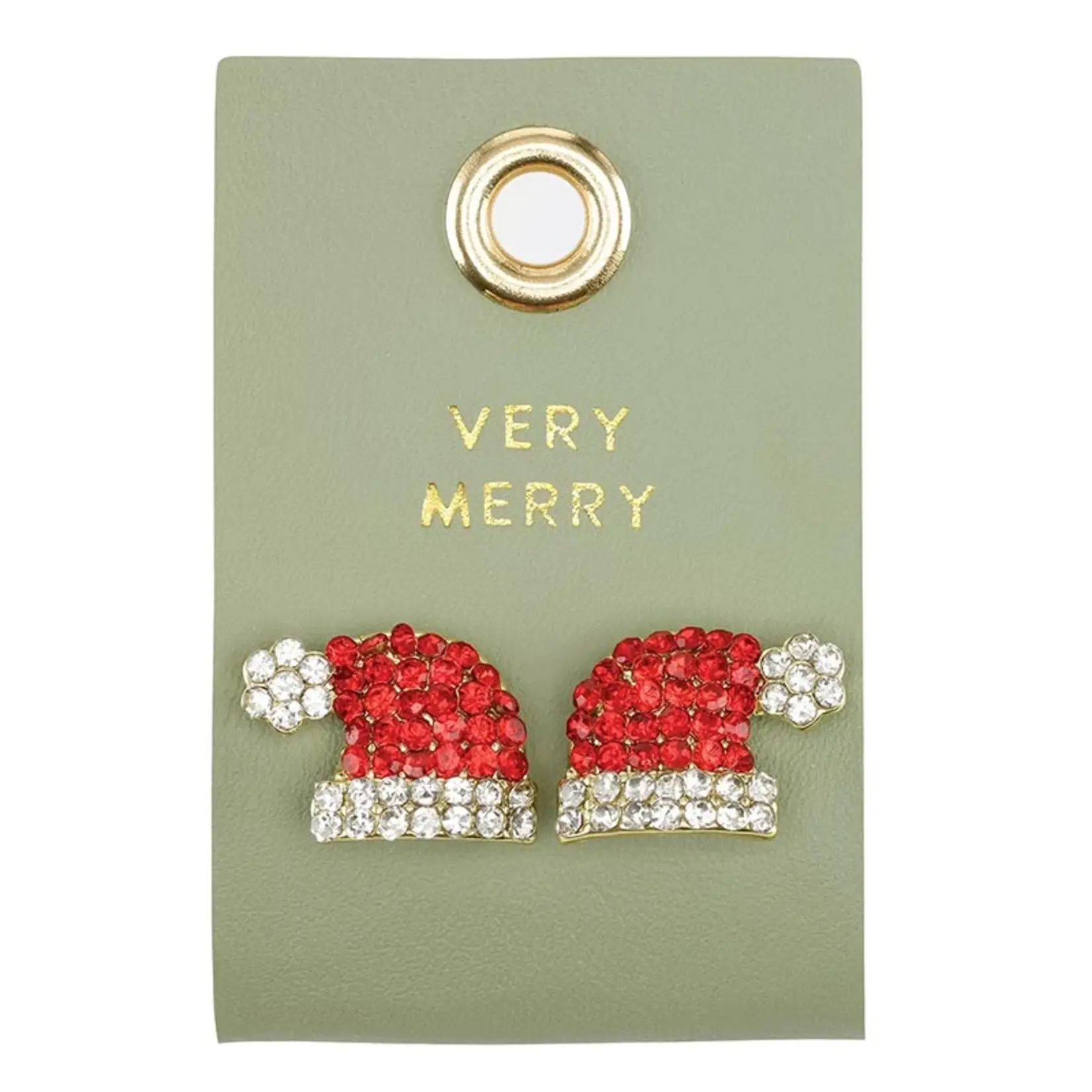 Very Merry Santa Hat Stud Earrings