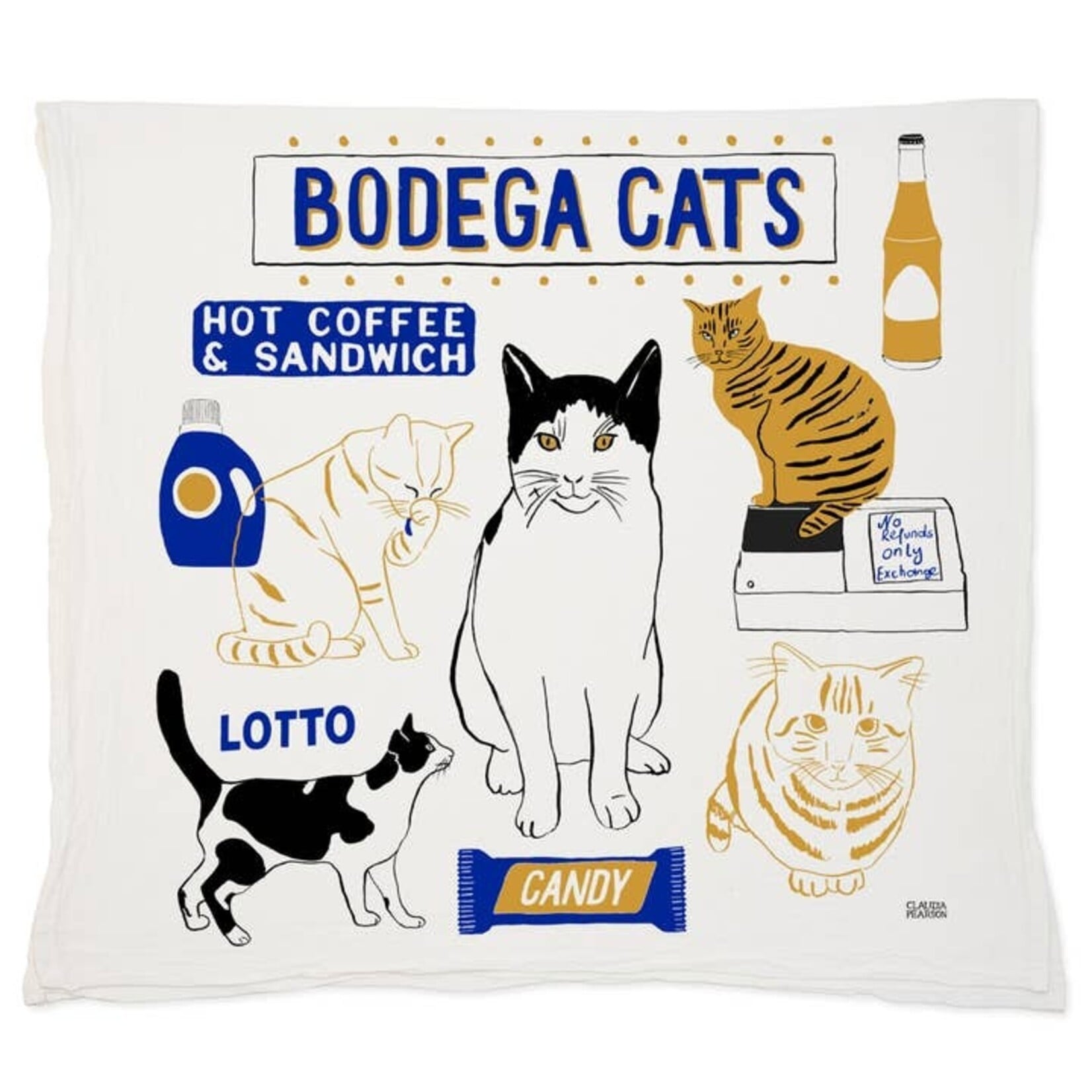 Claudia Pearson Bodega Cat Tea Towel