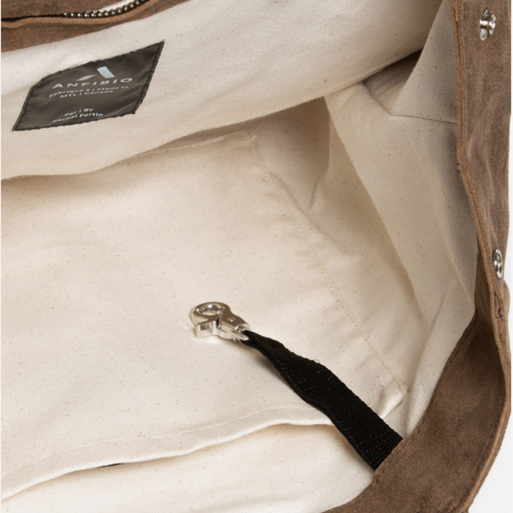 ANFIBIO TOTE SUEDE TABAC