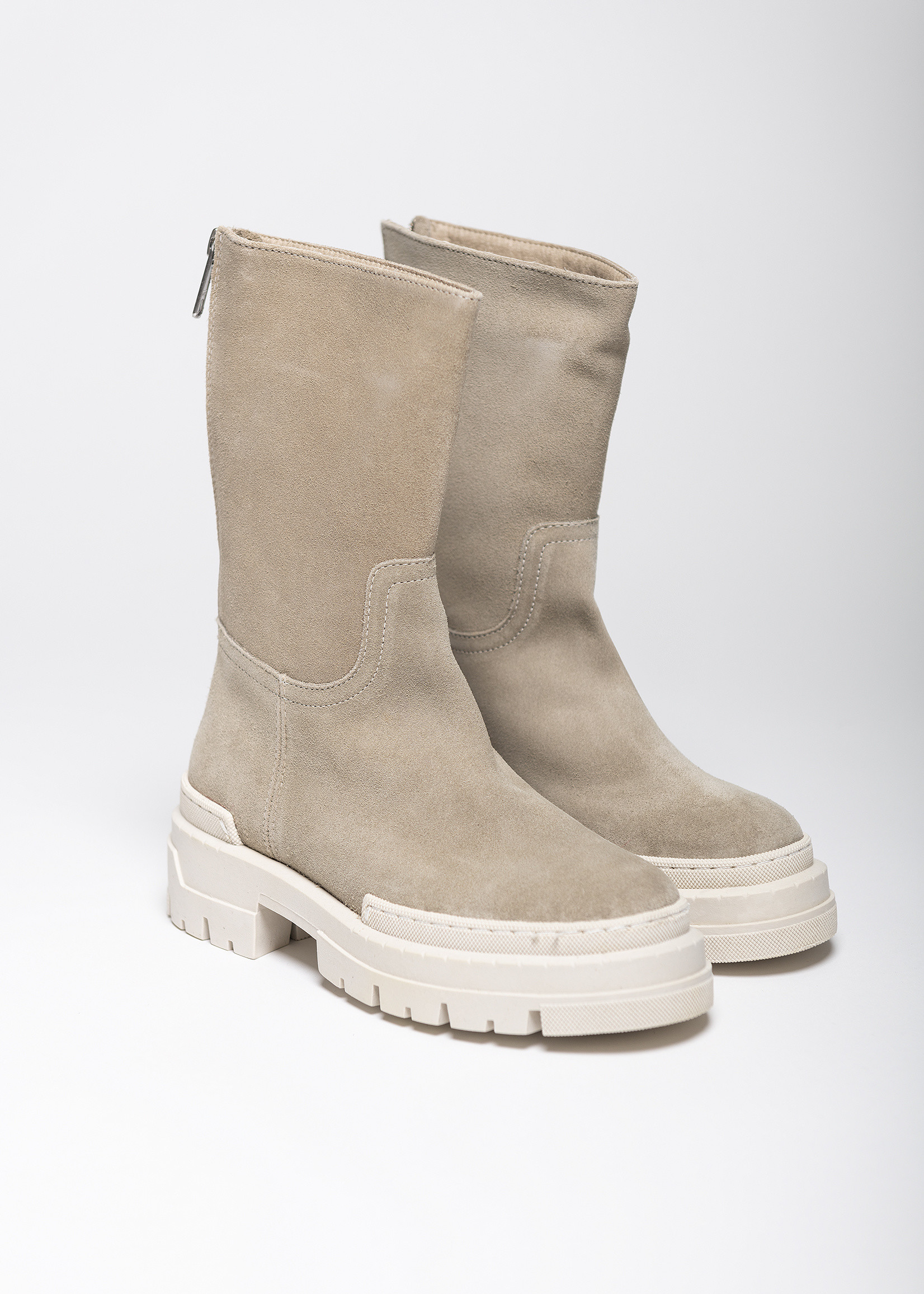 YAYA SUEDE BOOT WITH ZIPPER