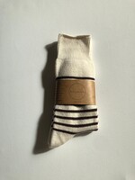 ORGANIC COTTON STRIPE HIGH SOCKS