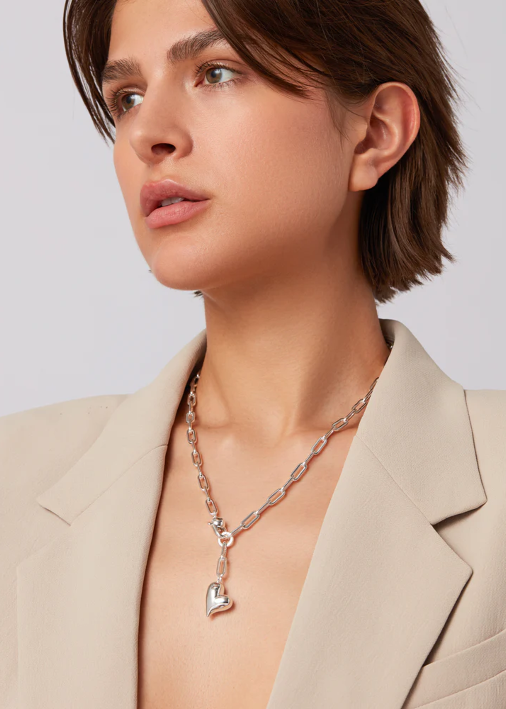 JENNYBIRD PUFFY HEART NECKLACE