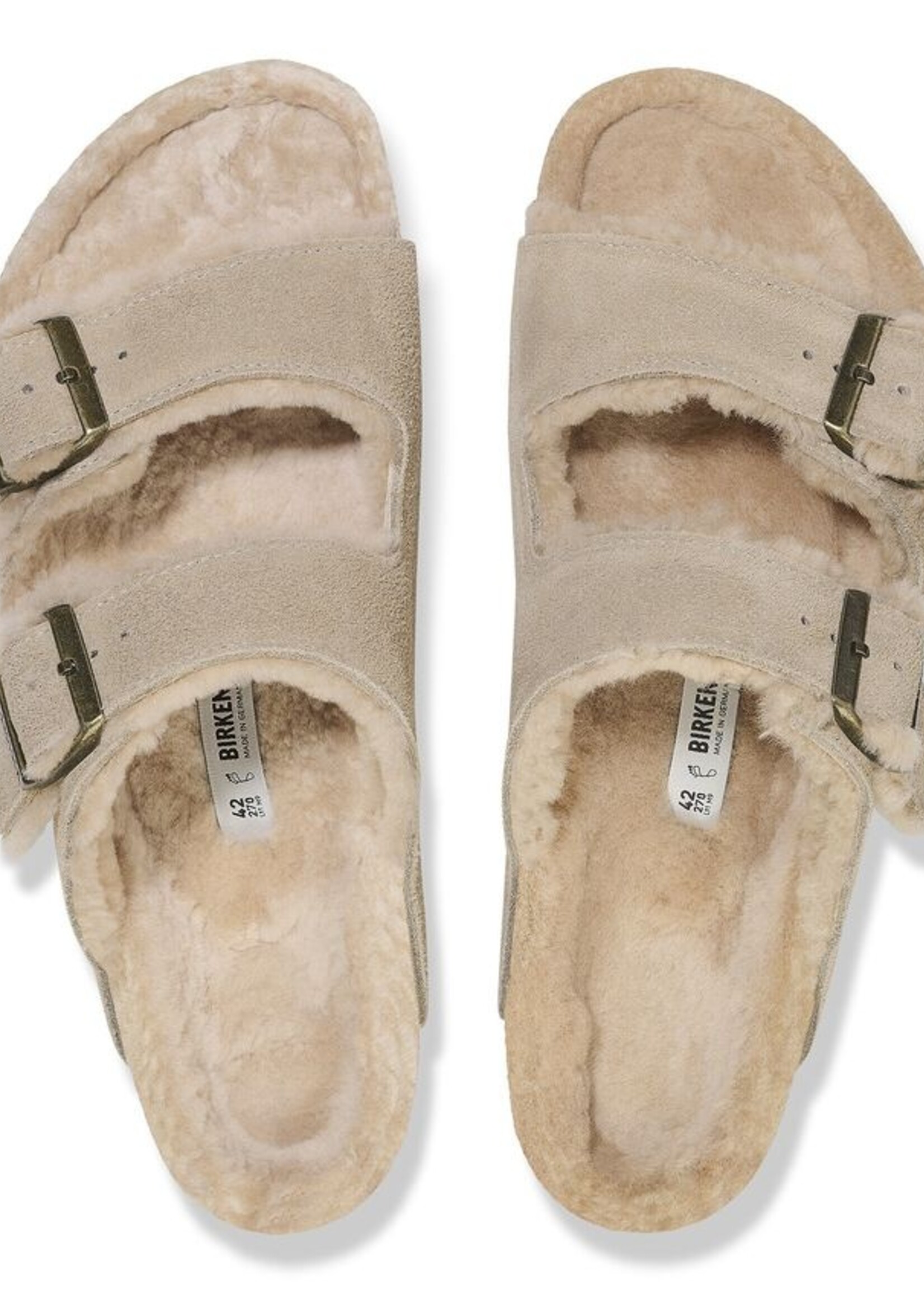 BIRKENSTOCK ARIZONA SHEARLING SUEDE