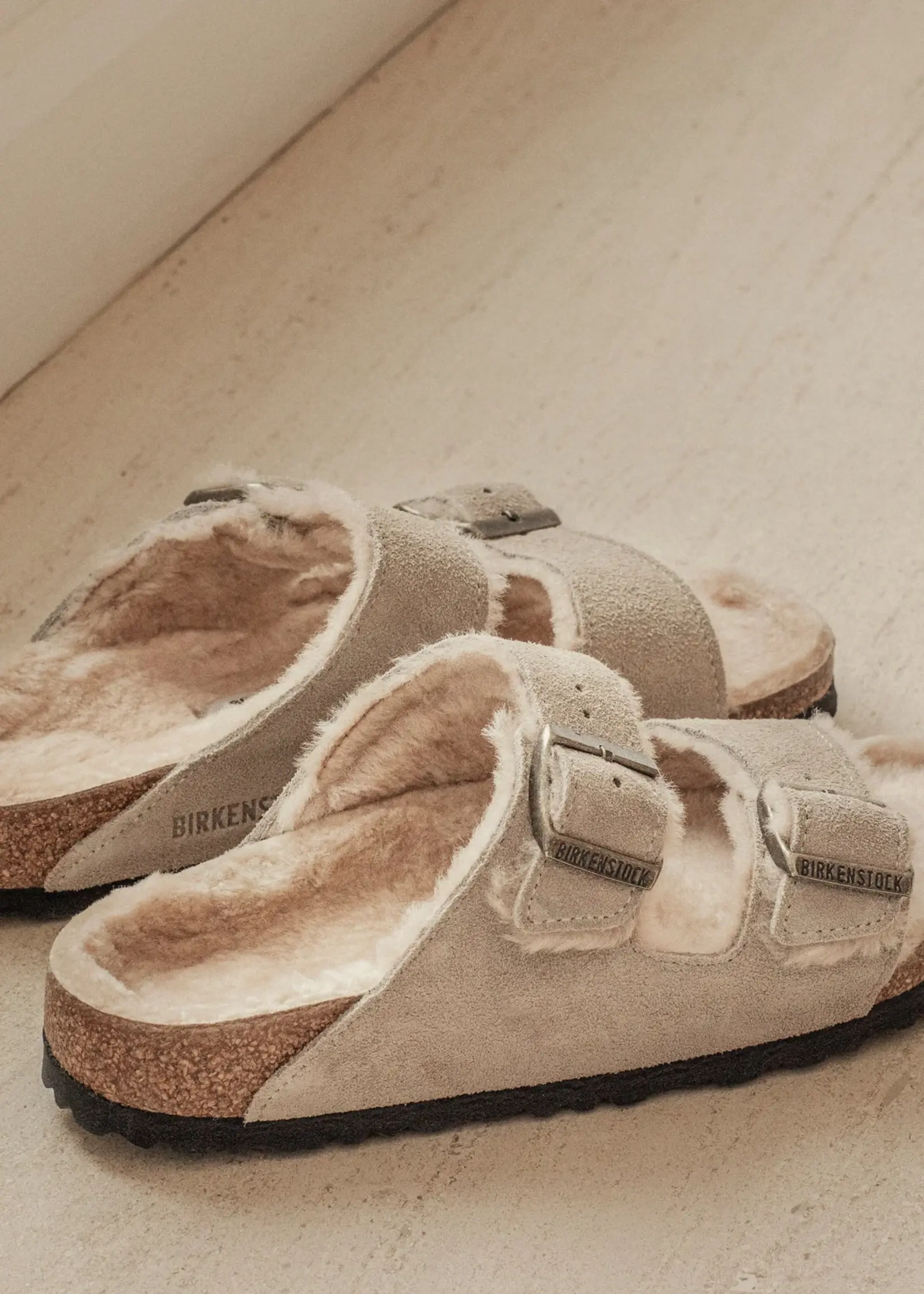 BIRKENSTOCK ARIZONA SHEARLING SUEDE
