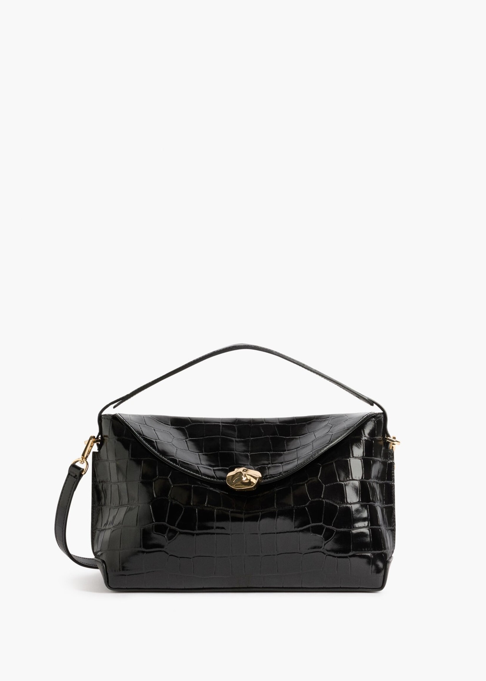 FLATTERED HANNA GRANDE CROCO BAG