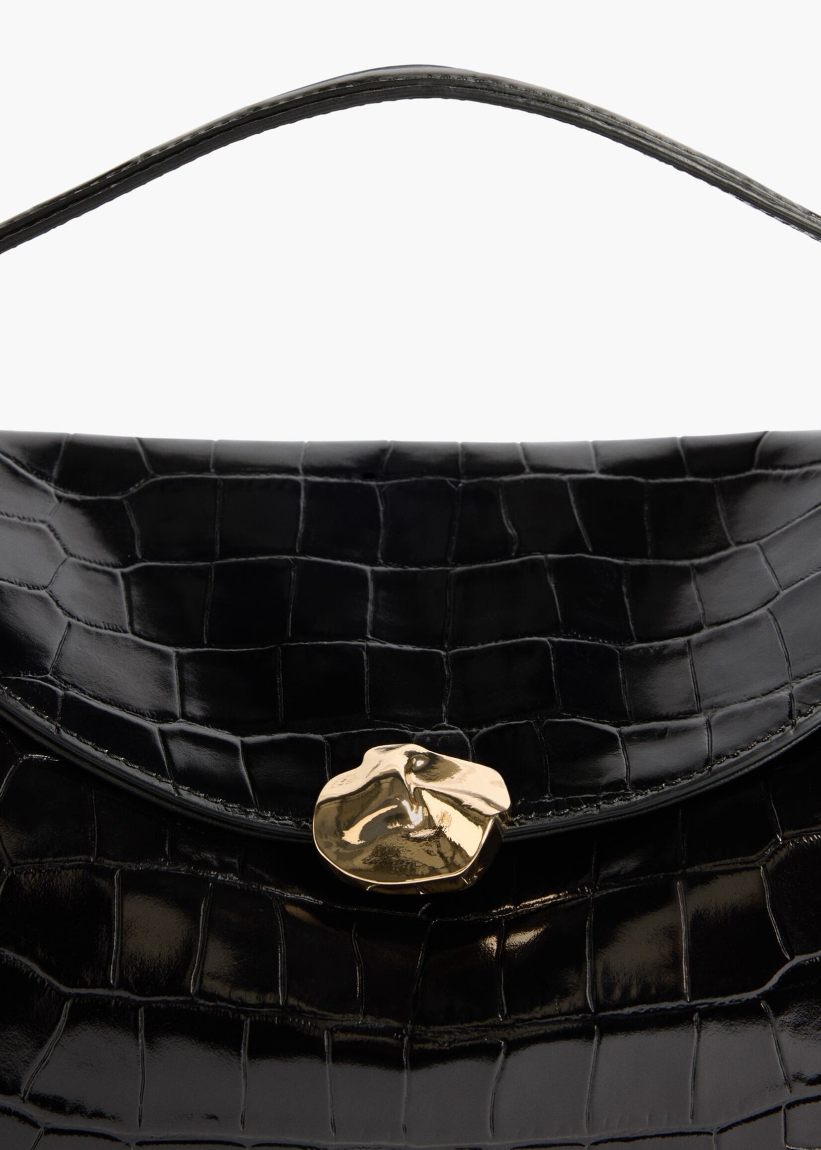 FLATTERED HANNA GRANDE CROCO BAG