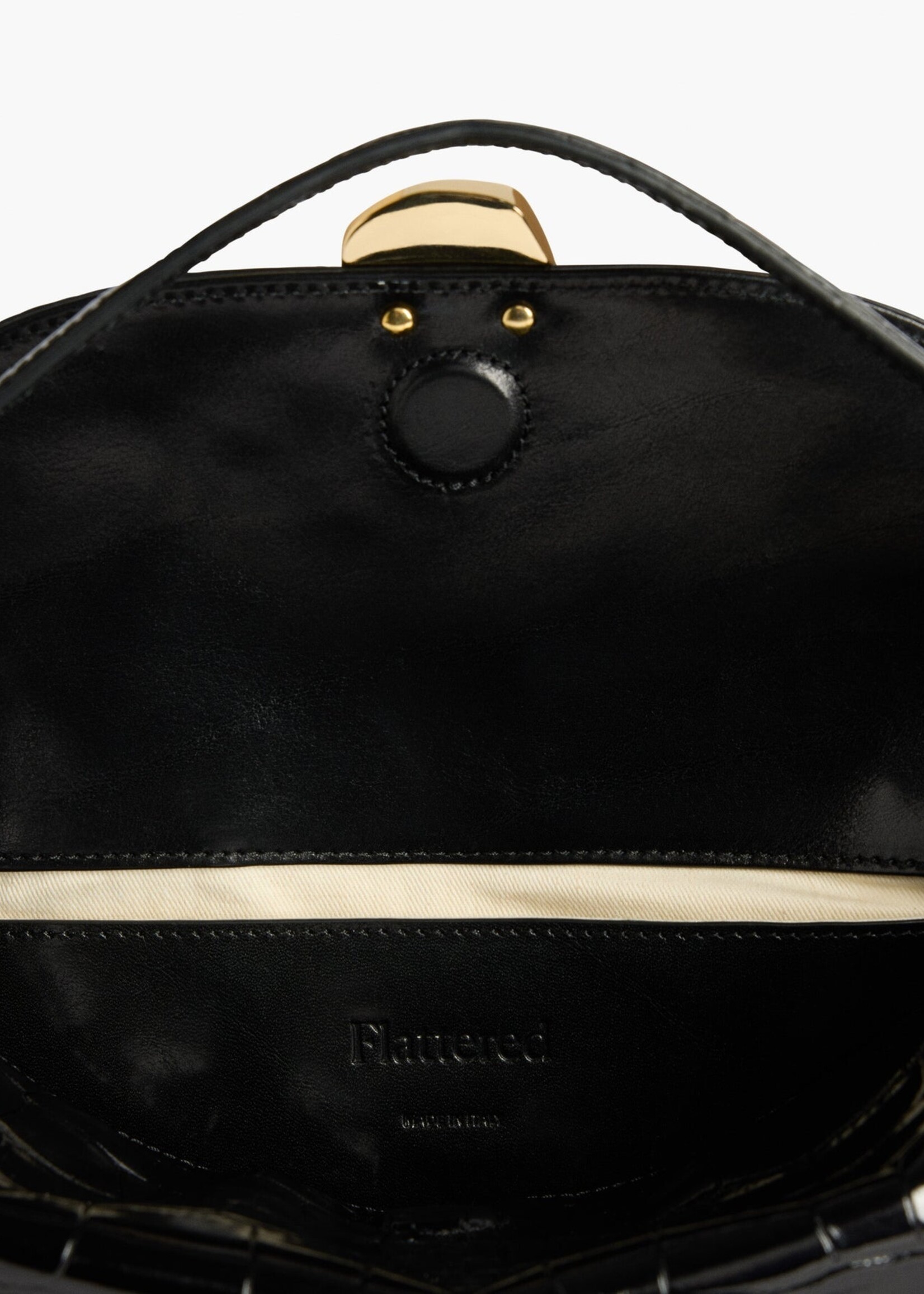 FLATTERED HANNA GRANDE CROCO BAG