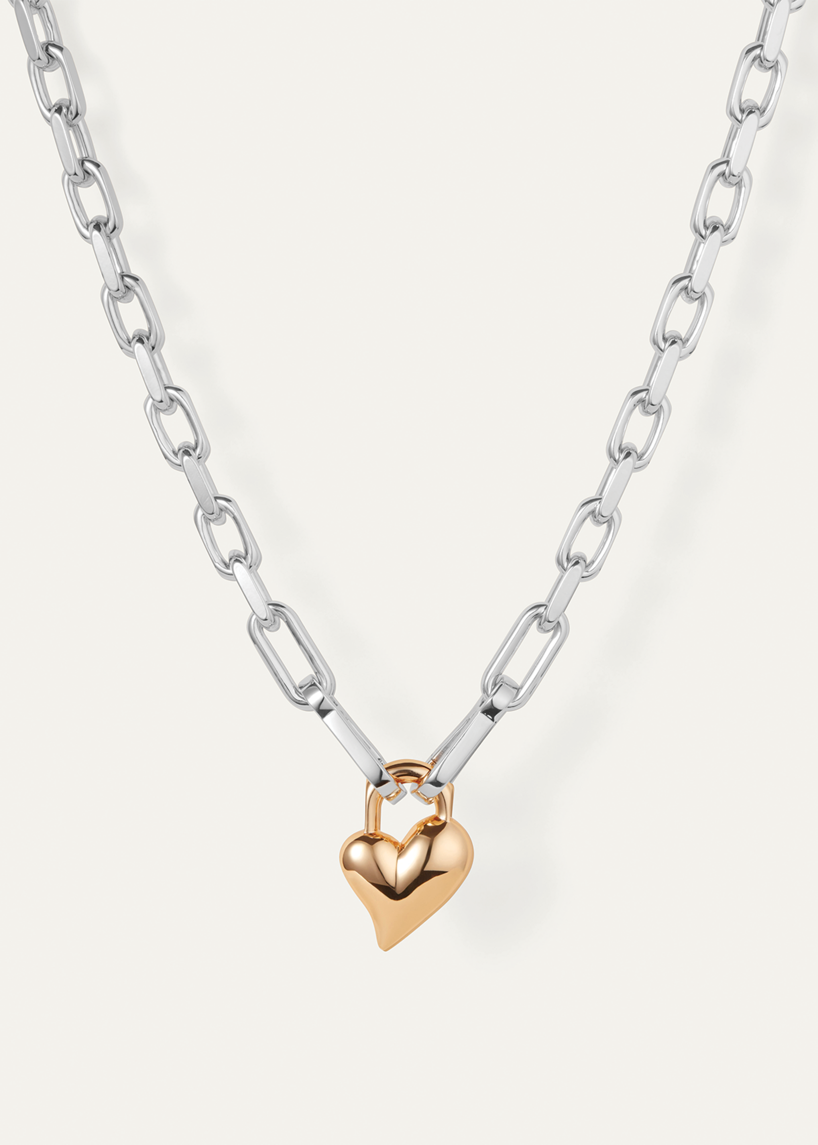 JENNYBIRD PADLOCK HEART PENDANT NECKLACE