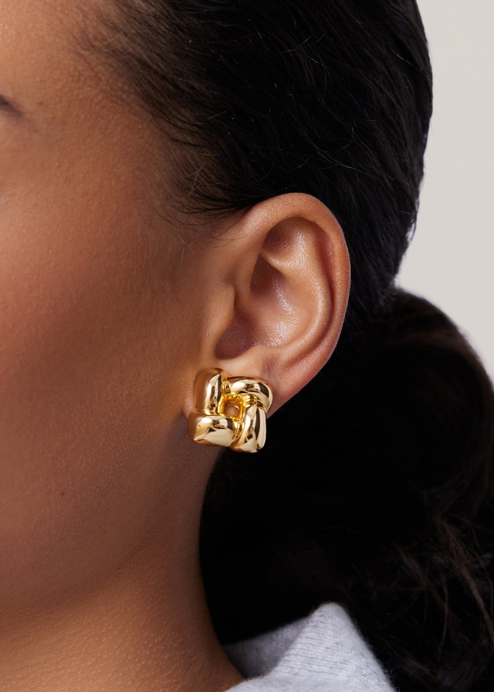 JENNYBIRD SMALL WOVEN SQUARE EARRINGS