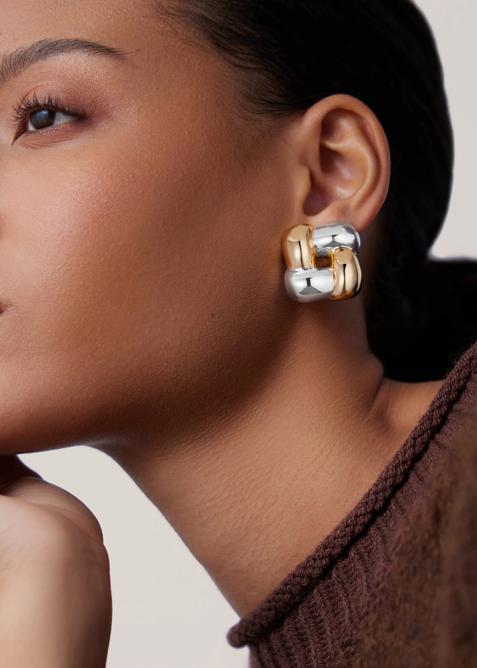 JENNYBIRD MEDIUM WOVEN SQUARE EARRINGS