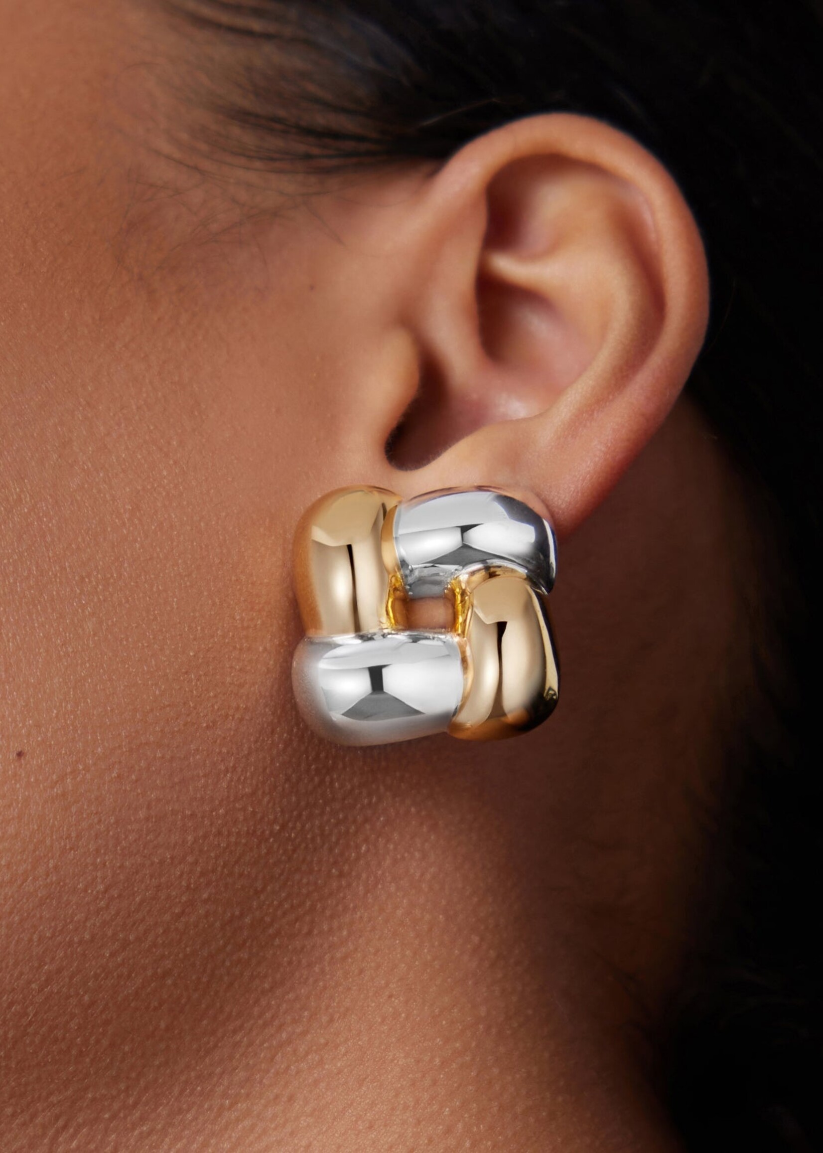 JENNYBIRD MEDIUM WOVEN SQUARE EARRINGS