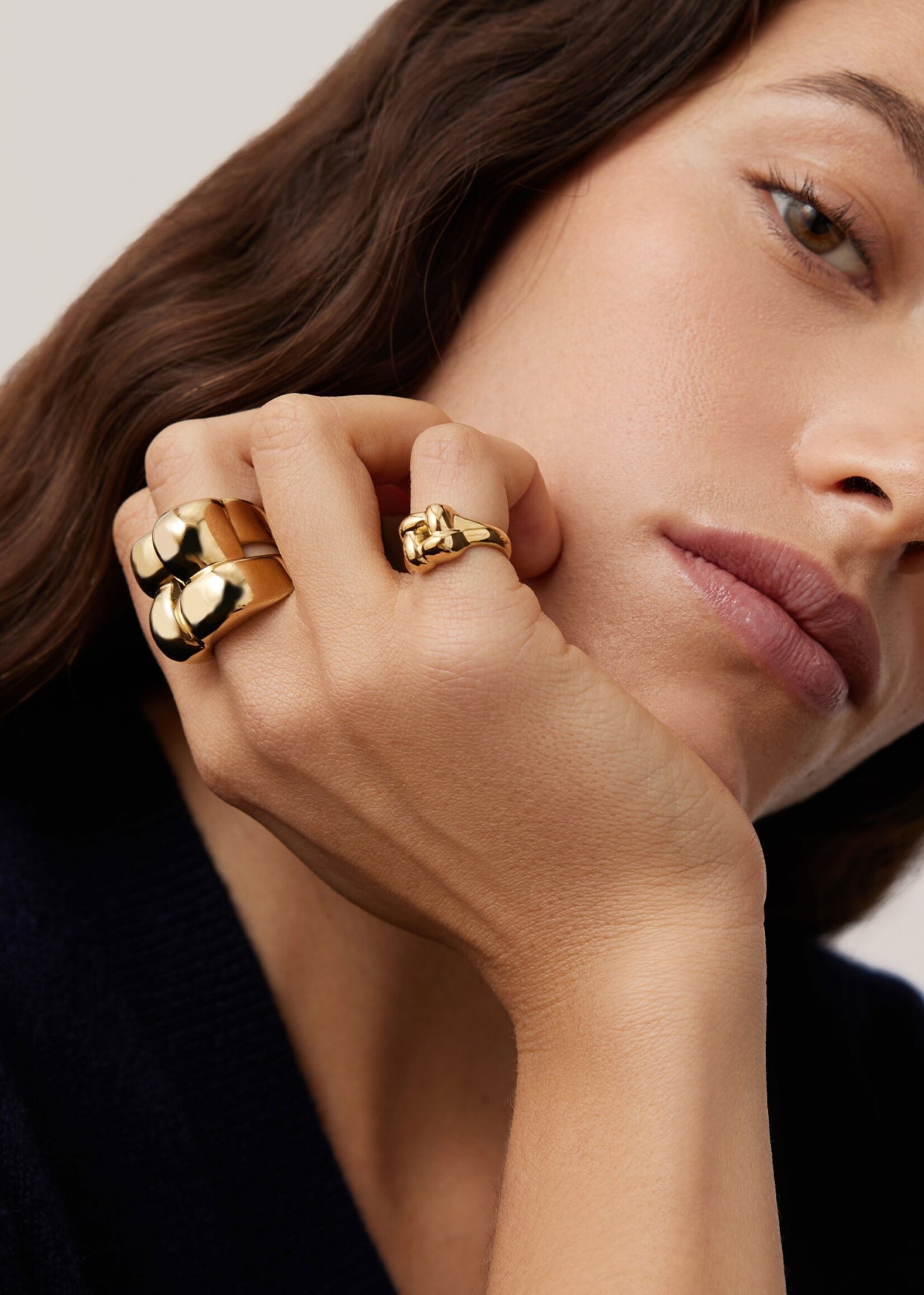 JENNYBIRD MEGA WOVEN SQUARE RING