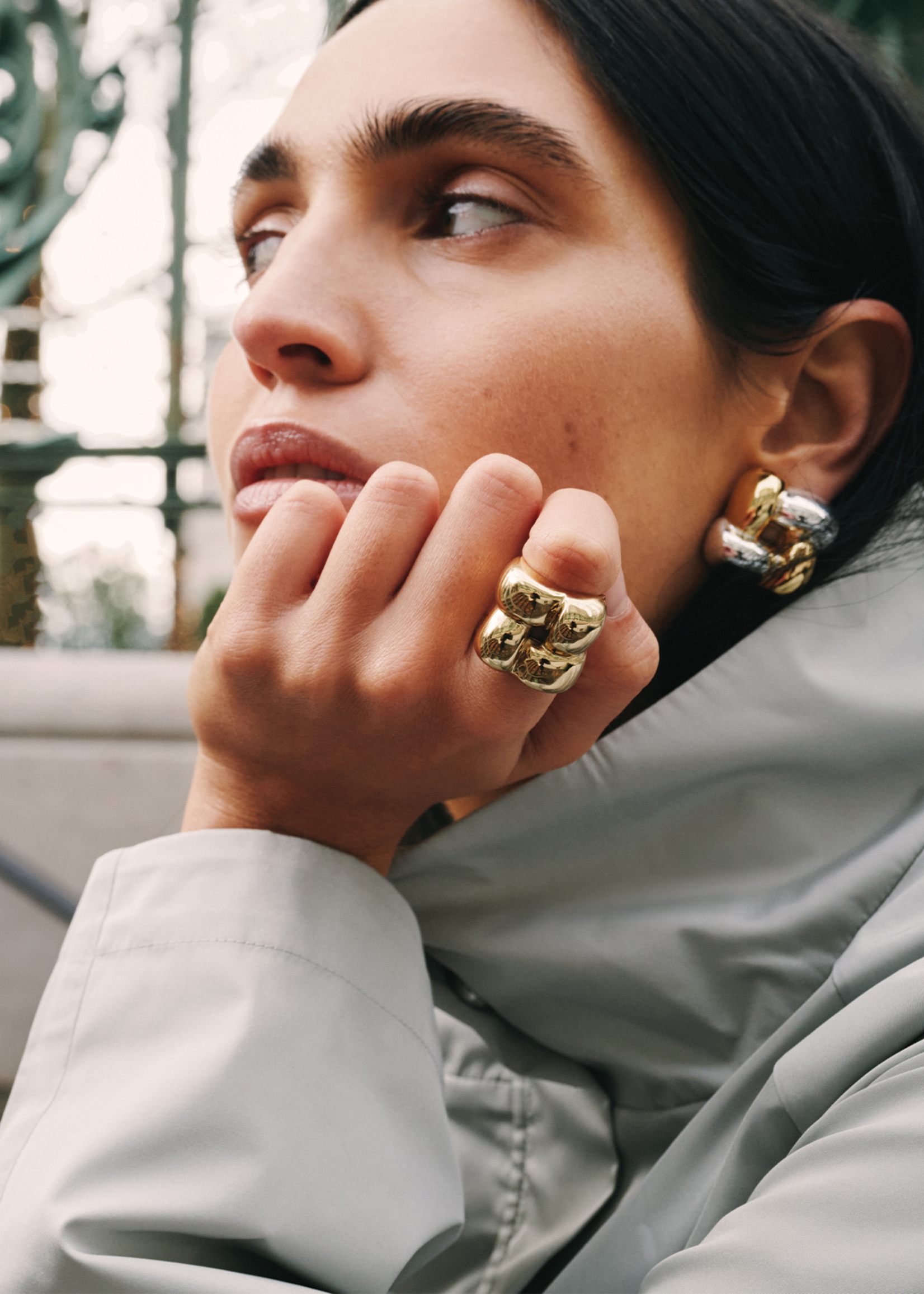 JENNYBIRD MEGA WOVEN SQUARE RING