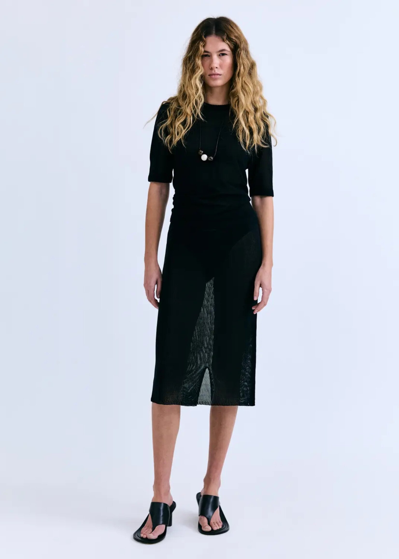 LOVE STORIES FREDDY Straight midi skirt