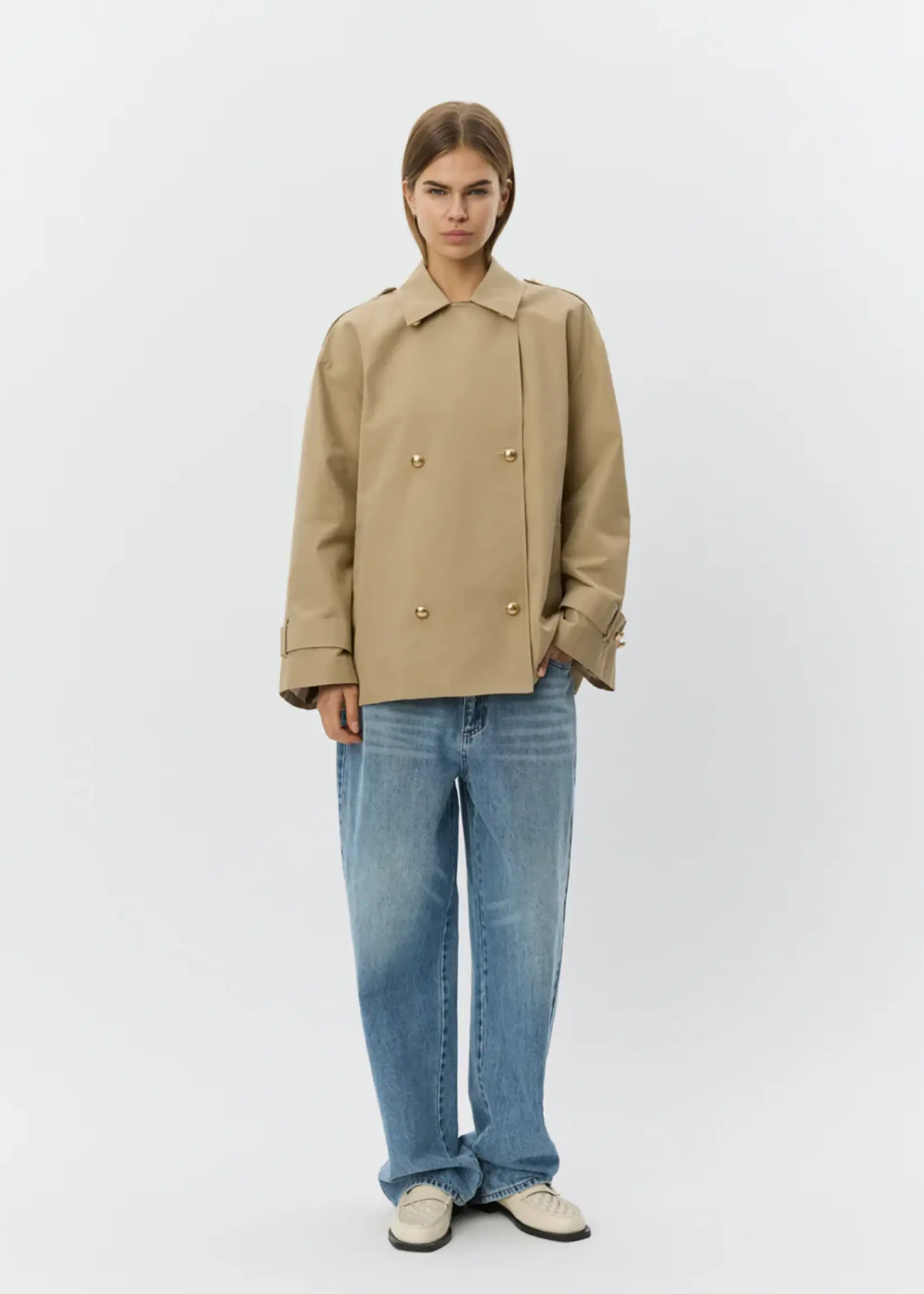 SOFIE SCHNOOR ADRIASW SHORT TRENCH COAT