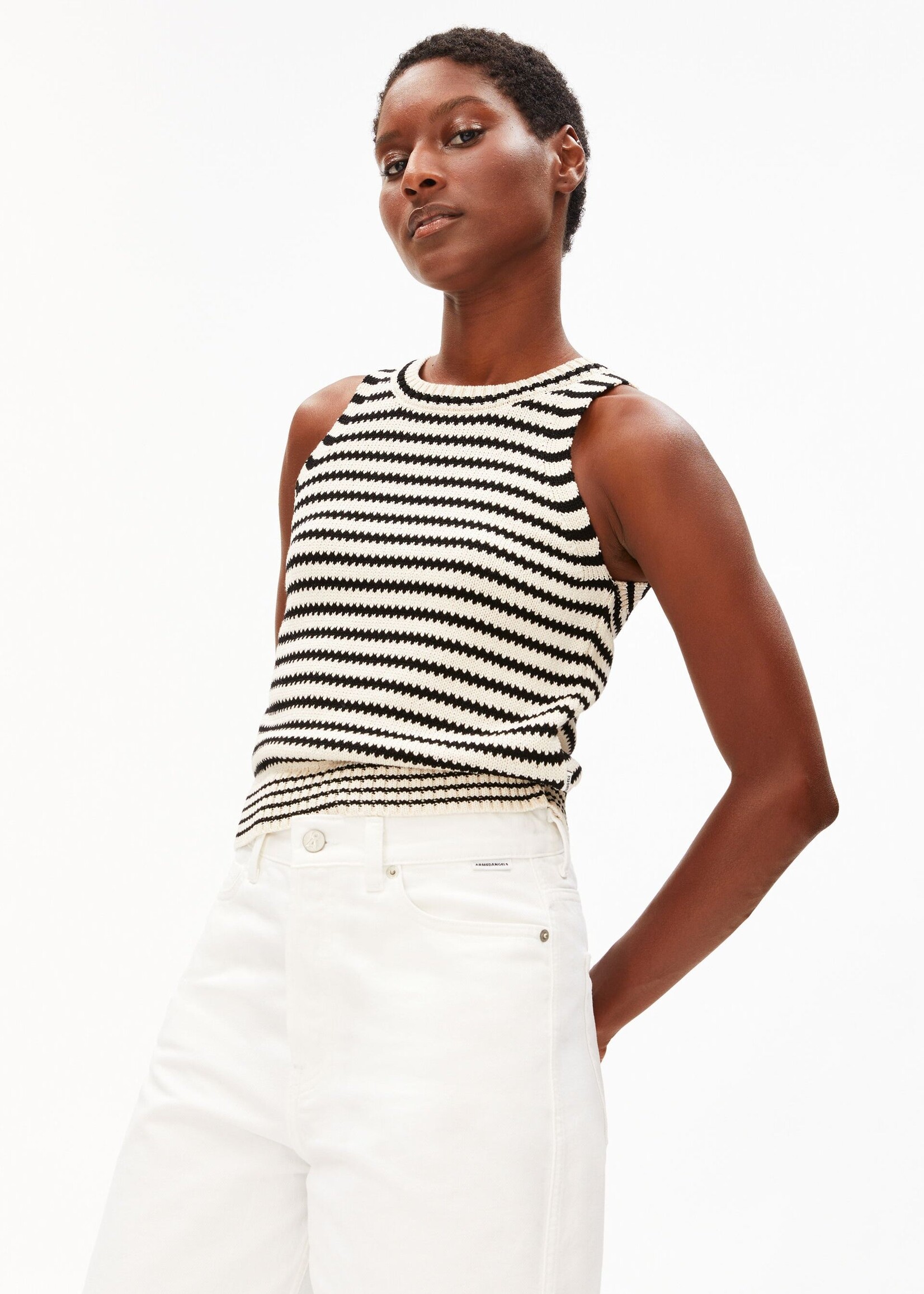 ARMEDANGELS STRIPE KNIT TOP