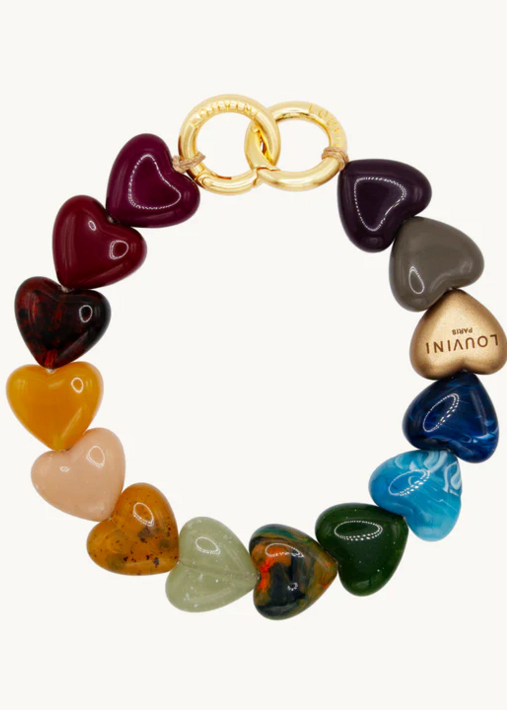 LOUVINI PARIS PETIT CUORE CHAIN - MULTICOLOUR