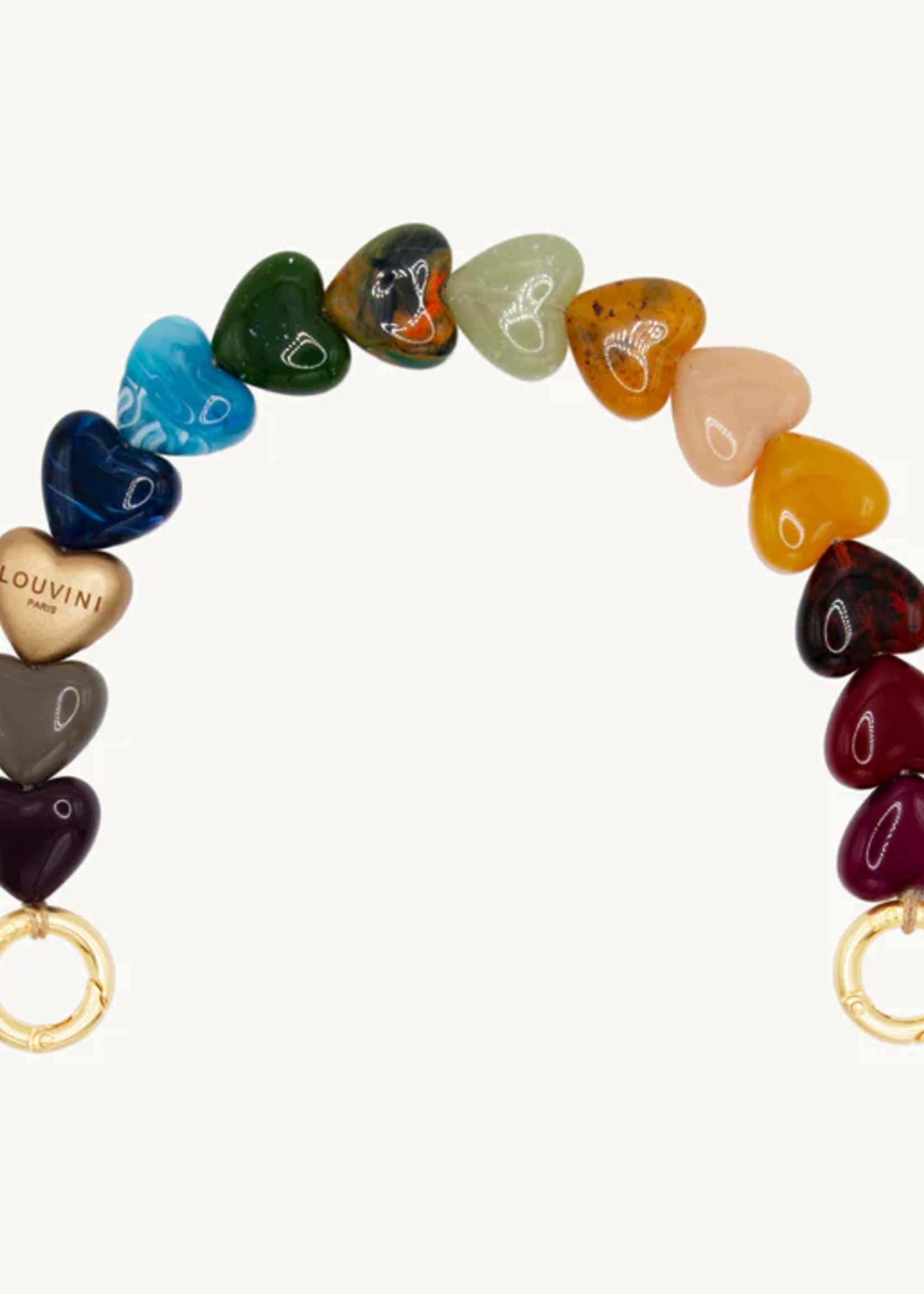 LOUVINI PARIS PETIT CUORE CHAIN - MULTICOLOUR