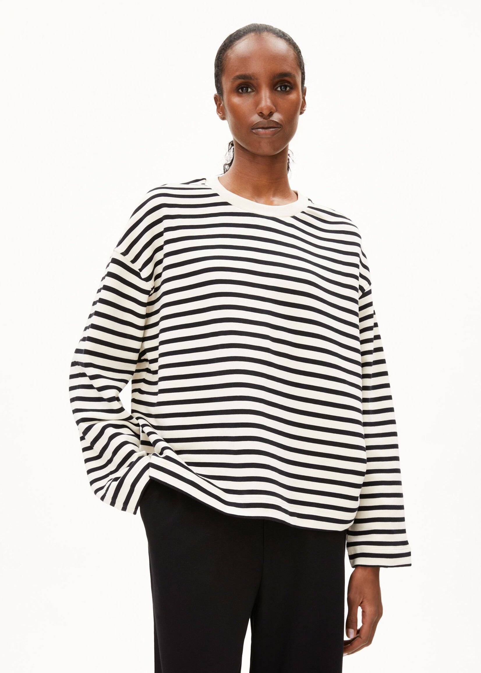 ARMEDANGELS FRANKAA MAARLEN STRIPE SWEAT
